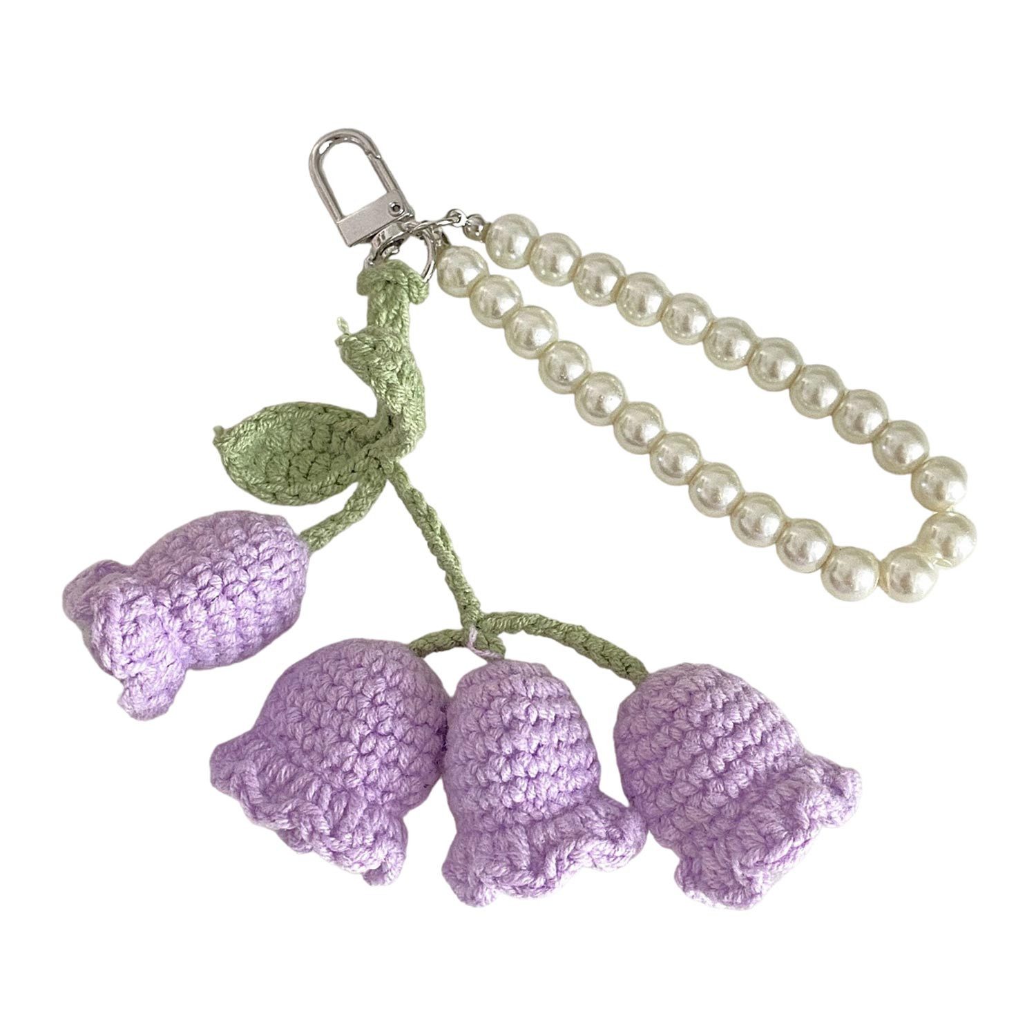 Refttenw Schlüsselanhänger Handgehäkelt Blüten Schlüssel Anhänger Rucksack- günstig online kaufen