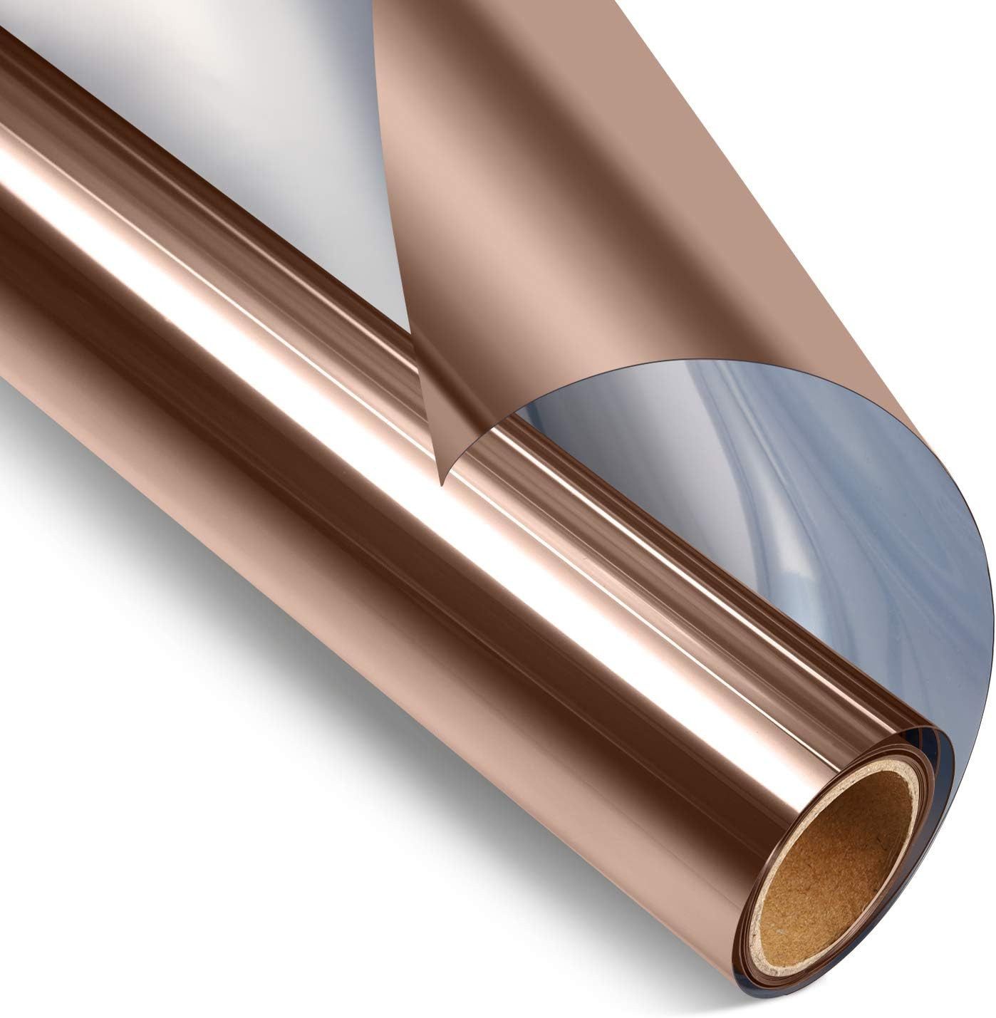 Coonoor Sonnenschutz-Fensterfolie Reflexionsfolie für Fenster, Einweg Sichtschutz, UV-Blockierung, & Hitzeschutz, Selbstklebend für Zuhause, Büro & Wohnzimmer