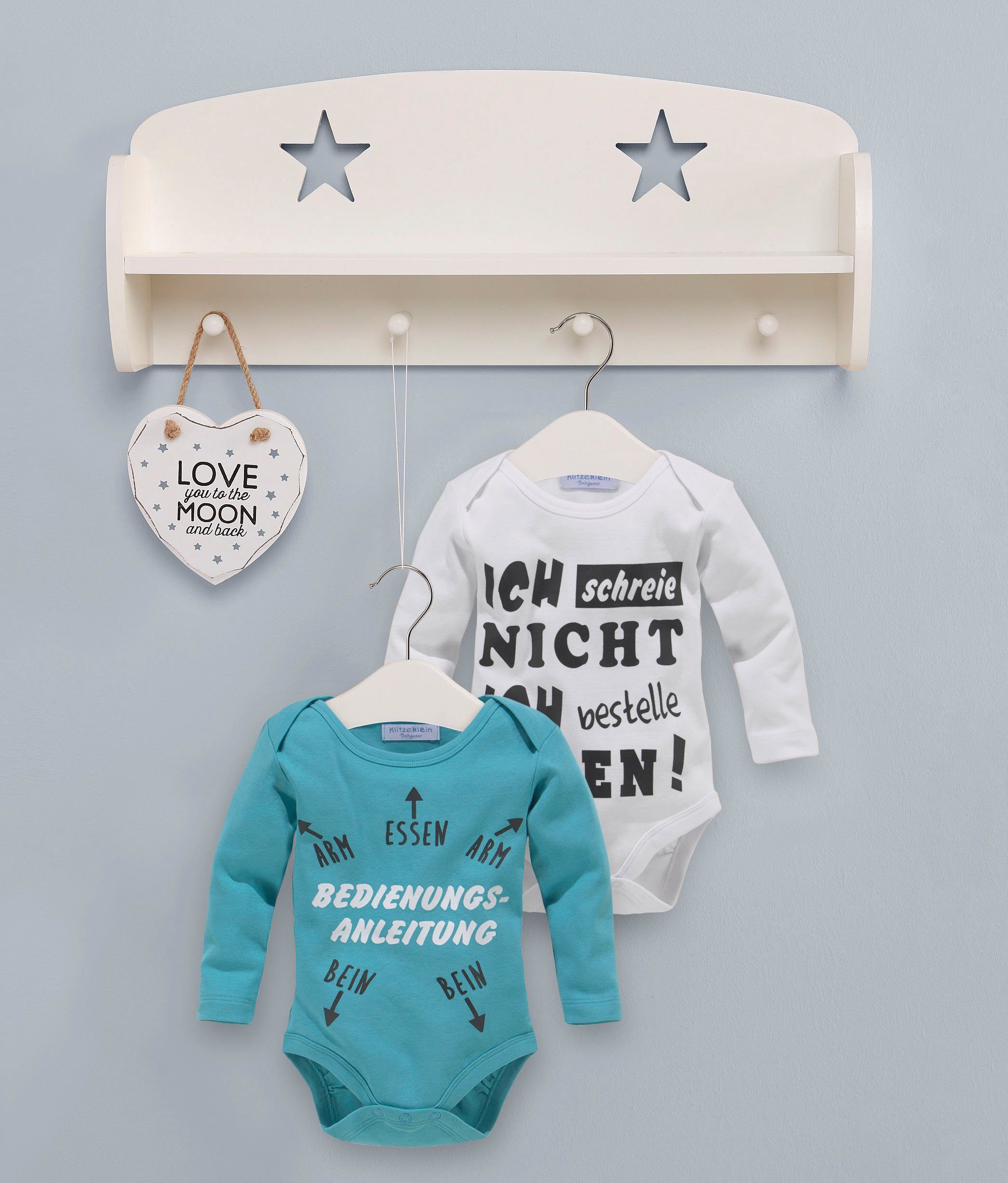 KIDSWORLD Langarmbody Ich schreie nicht, ich bestelle Essen aus Bio-Baumwolle – Bild 4 von 5