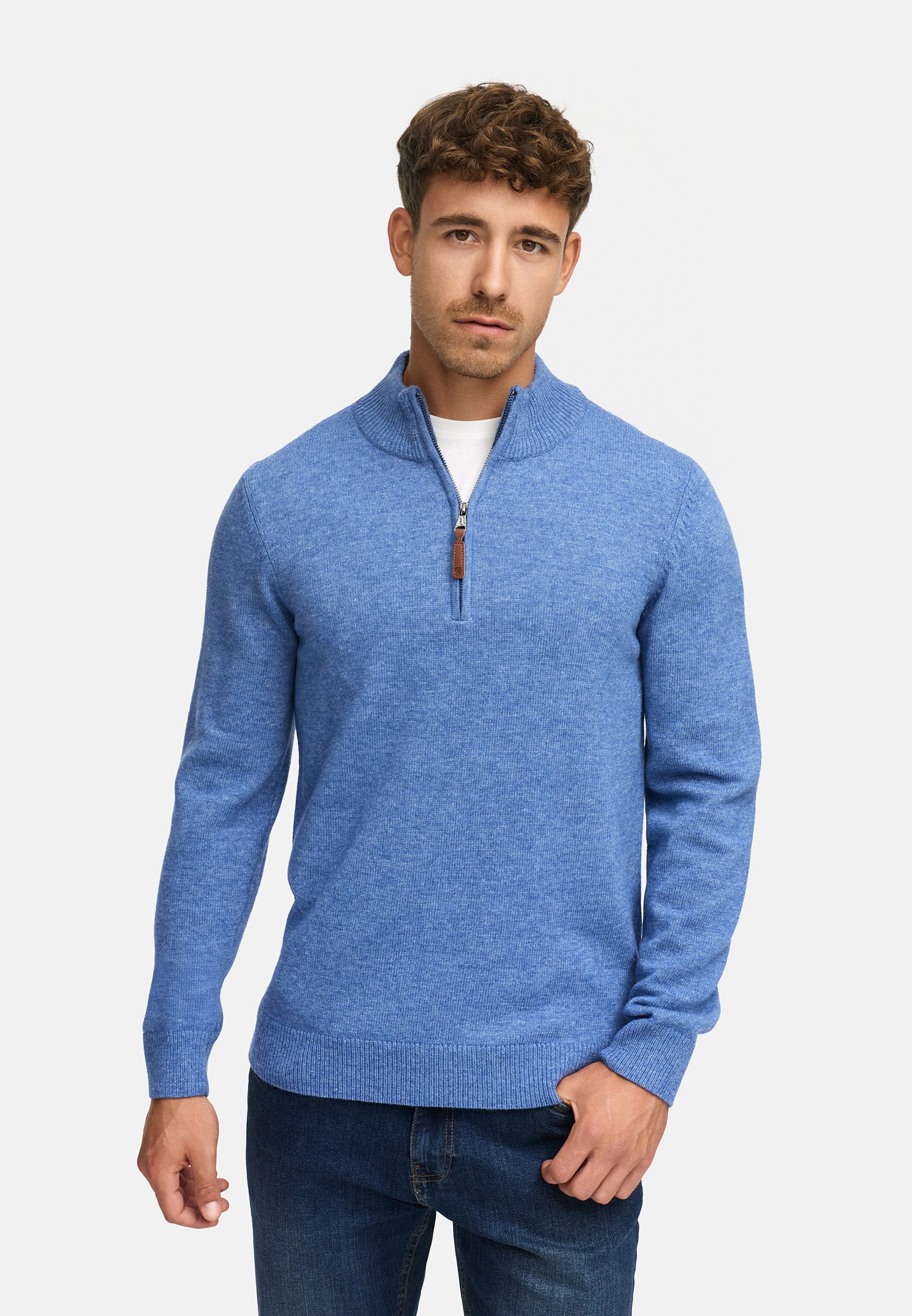 Indicode Strickpullover Herren INMargous Half-Zip Pullover Herrenpullover H günstig online kaufen