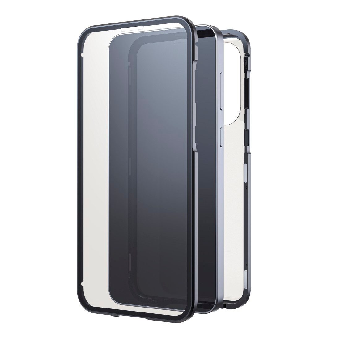 Black Rock Handyhülle Smartphone Cover mit 360°-Rundumschutz für Samsung Galaxy A57 5G, 360°-Rundumschutz, Metallrahmen, Magnetverschluss, Wireless Charging