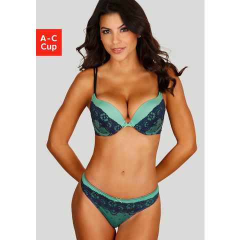 Melrose Set: Push-up-BH (Set, 2-tlg., mit String), Dessous