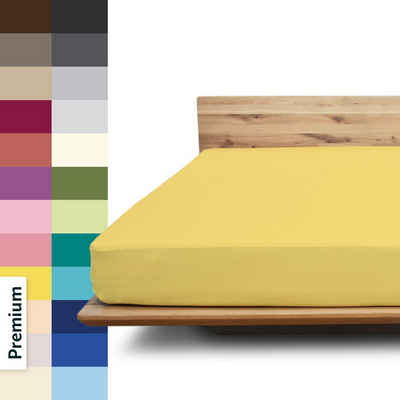 Spannbettlaken Premium, JONA SLEEP, Gummizug: 95 % Baumwolle, rundum - robuster Multi-Stretch Gummi, wirft keine Falten und verrutscht nicht - optimale Passform, Bettlaken