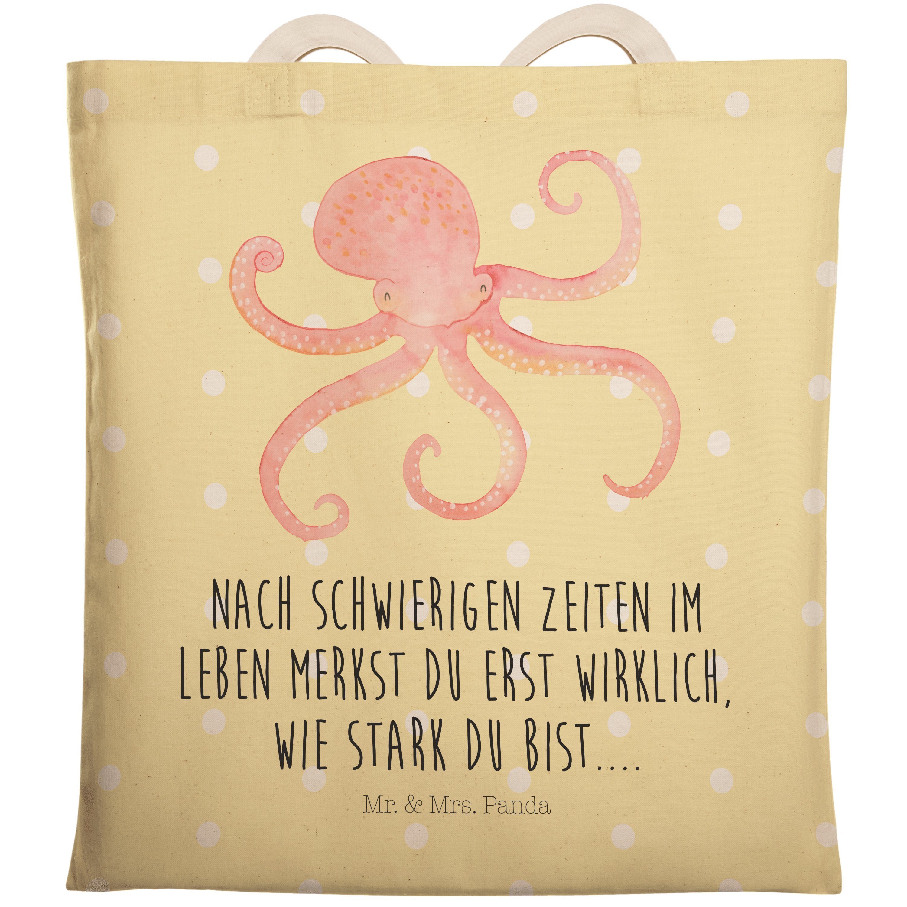 Mr. & Mrs. Panda Tragetasche »Tintenfisch Gelb Pastell Geschenk