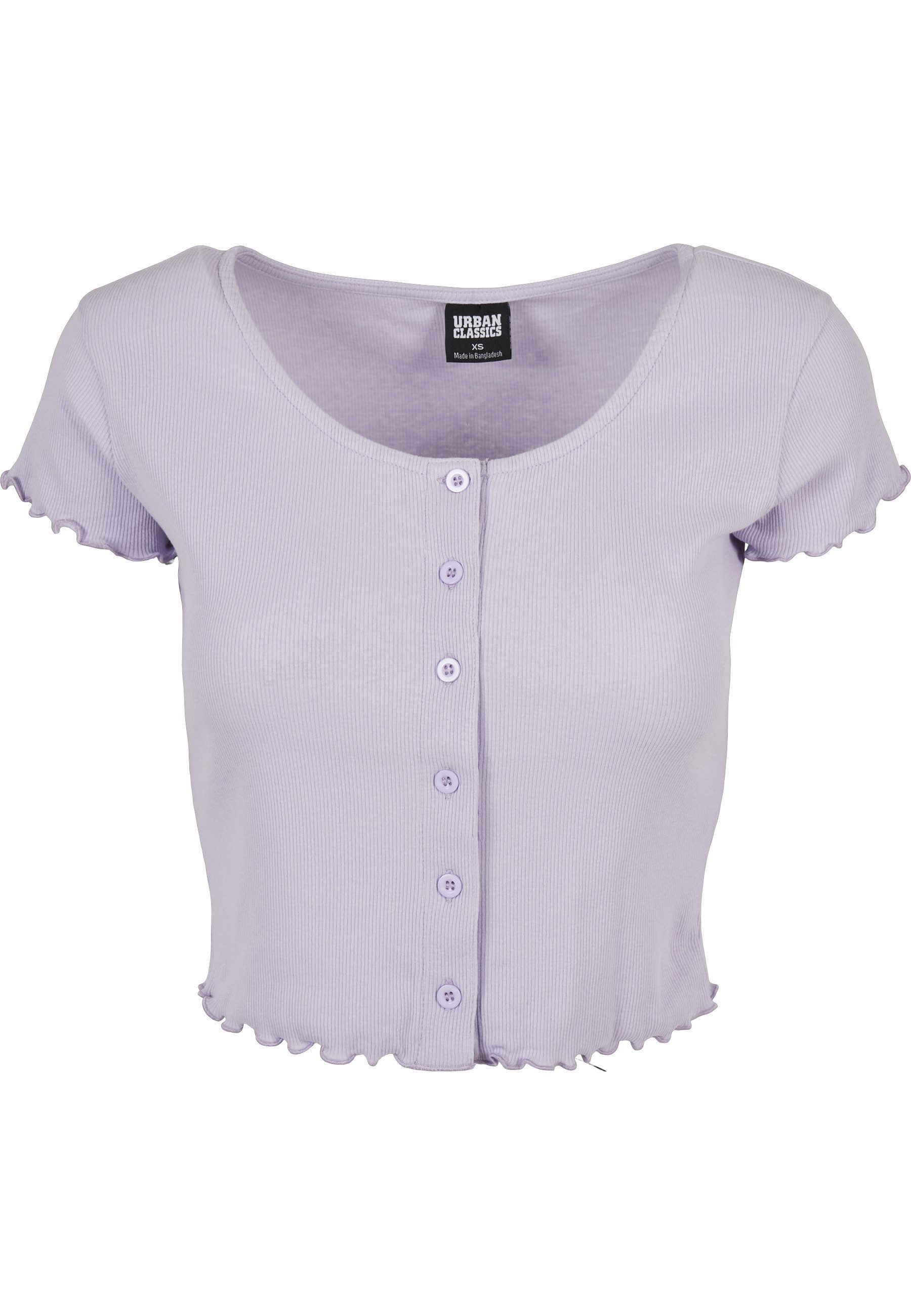 URBAN CLASSICS Kurzarmshirt Urban Classics Damen Ladies Cropped Button Up R günstig online kaufen