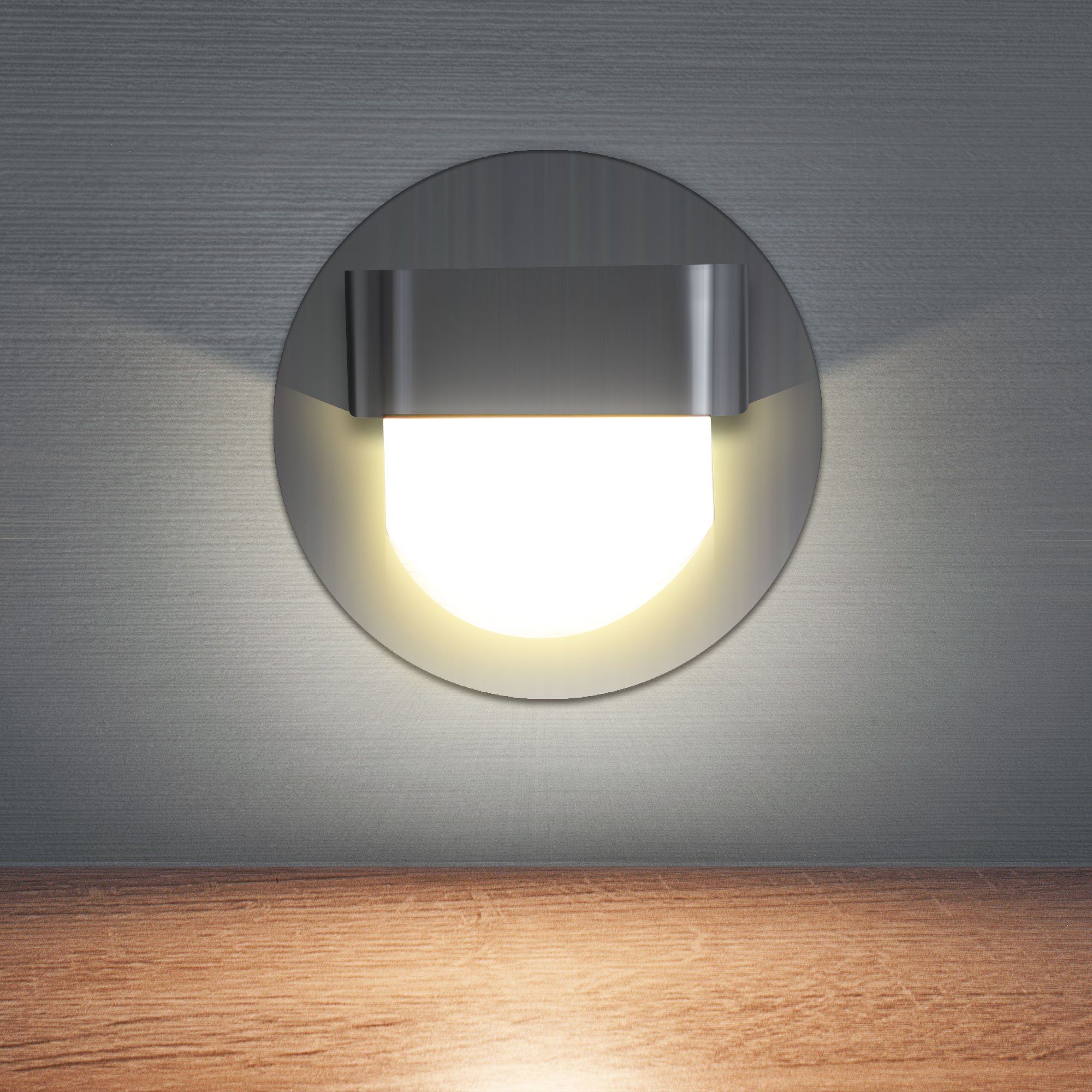 Maxkomfort LED Wandstrahler 6101-6102, LED fest integriert, 3000K, Warmweiß, Treppenbeleuchtung