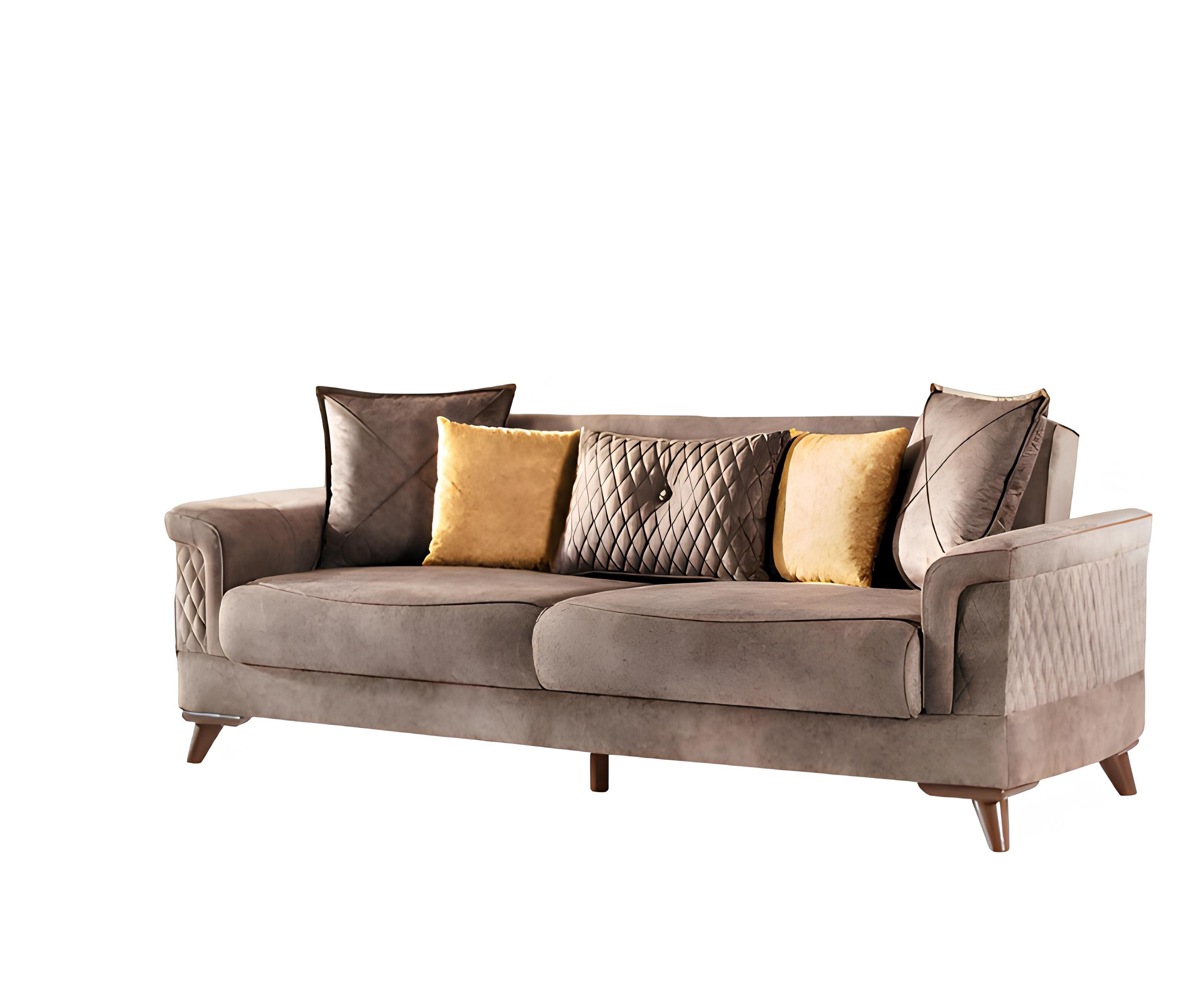 3-Sitzer Modernes 3-Sitzer-Sofa für das Wohnzimmer in Stoff oder Leder