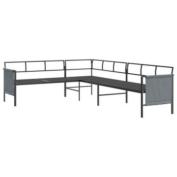 vidaXL Gartenlounge-Set Garten-Ecksofa Anthrazit Stahl und Textilene, (1-tlg)