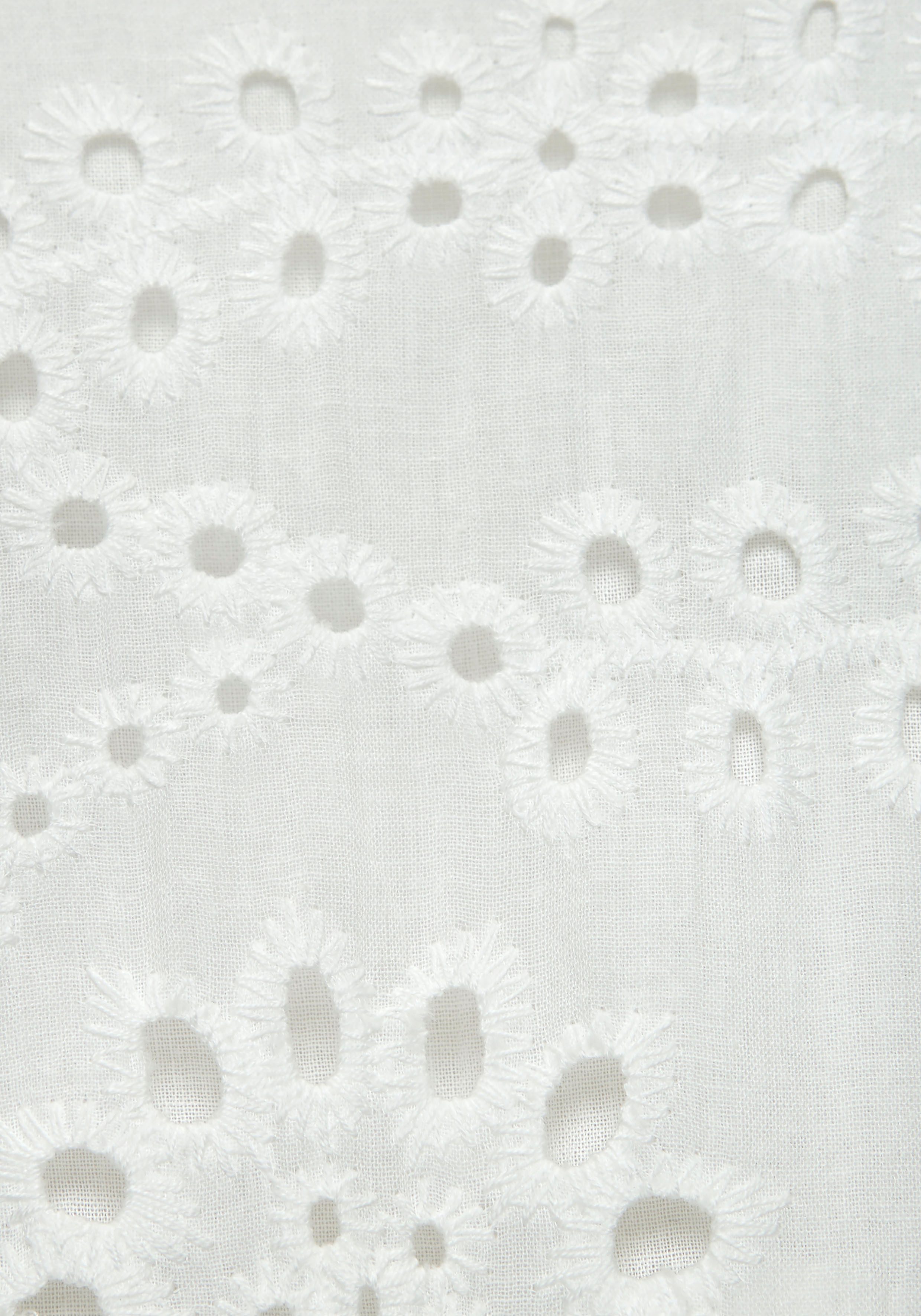 Buffalo Spitzenkleid aus Lochstickerei mit Innenfutter, gestuftes Webkleid Sommerkleid, modische Eyelet-Stickerei, A-Linien-Kleid, Blusenkleid – Bild 5 von 5