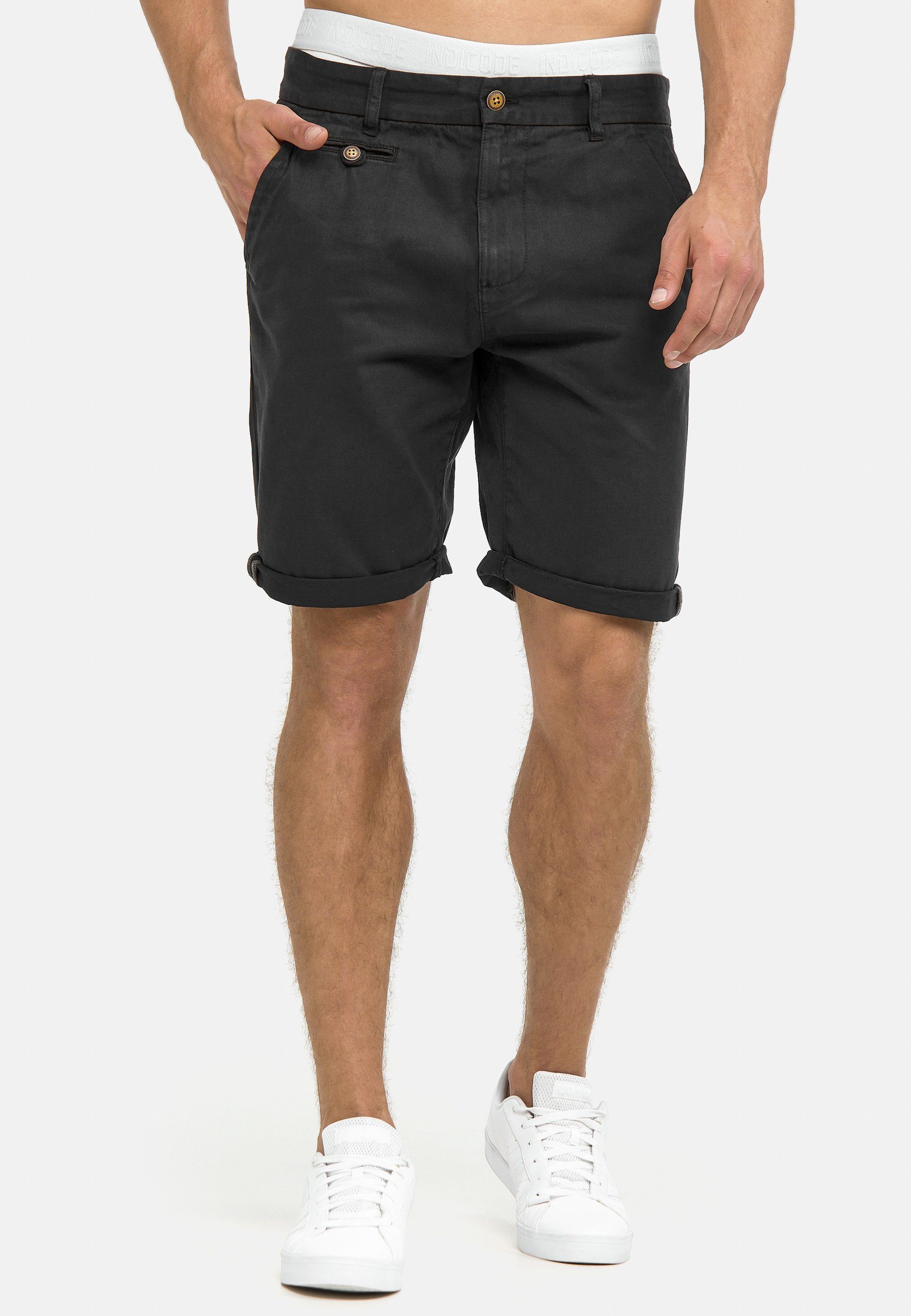 Indicode Chinoshorts Blau Navy Cuba