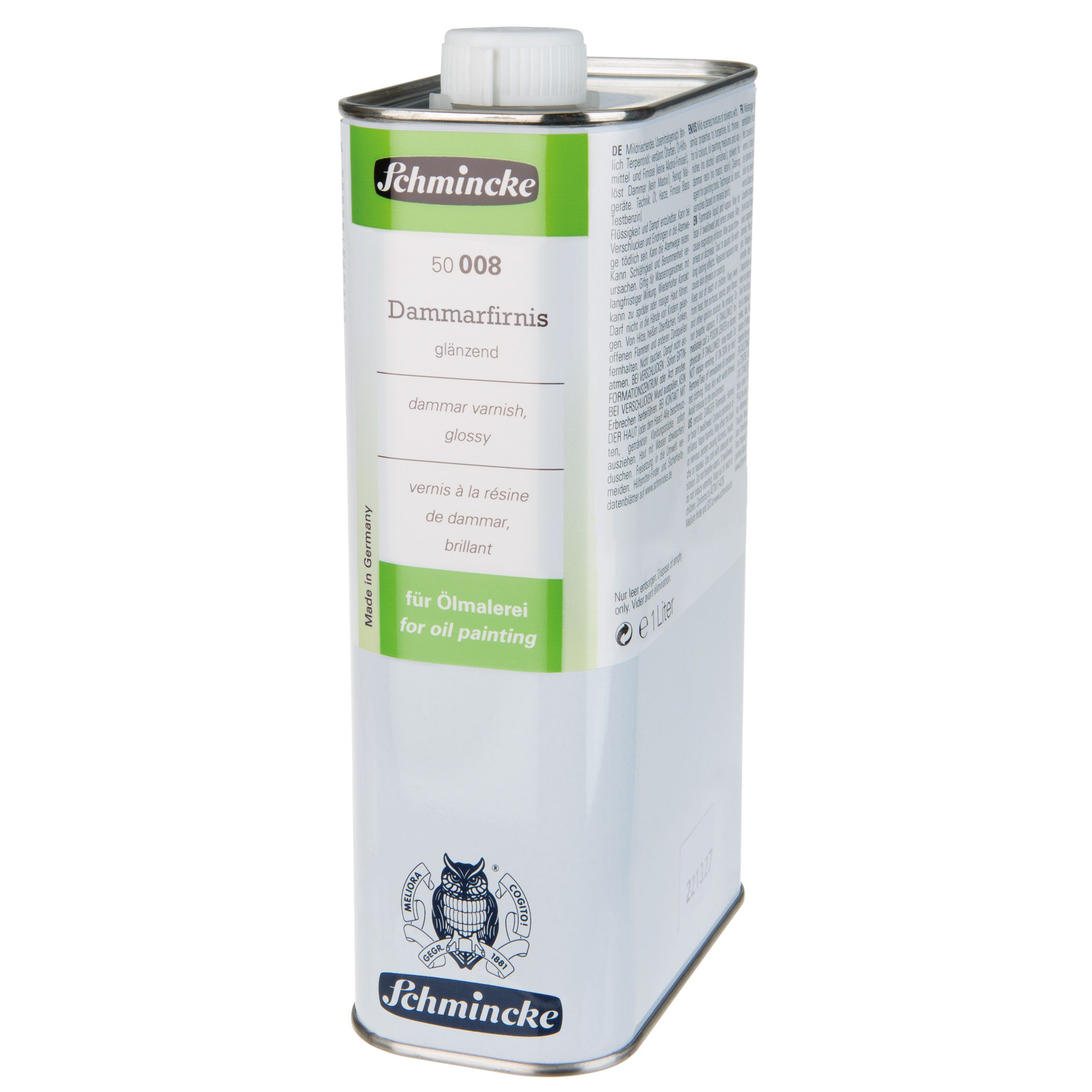 Schmincke Ölfarbe Dammarfirnis, glänzend - 1000ml Öl Hilfsmittel 50 008 029