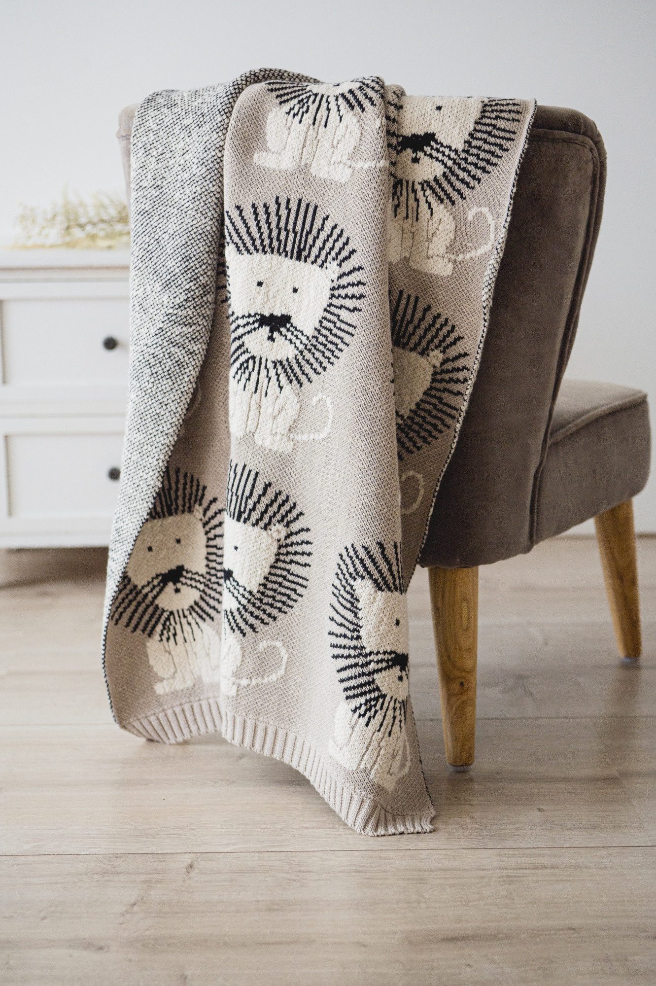 Babydecke Lion Babydecke Strick, Kaiser