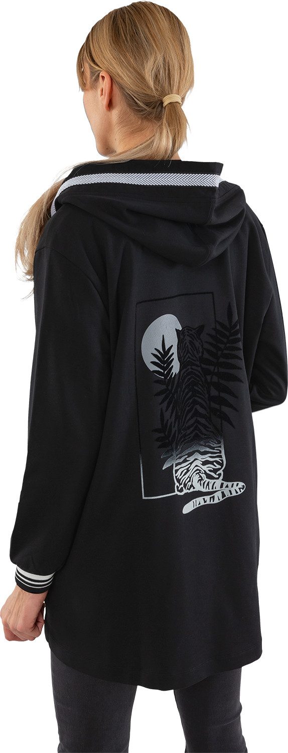 Estefania for woman Sweatjacke 193-9106, " Tiger sunset " mit Strassbesatz günstig online kaufen