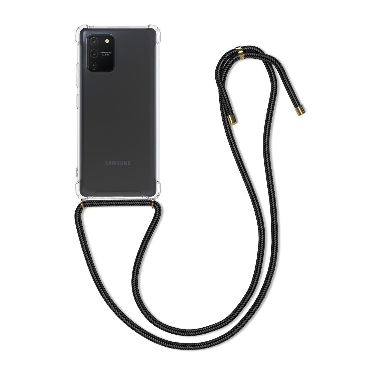 kwmobile Etui Necklace Case für Samsung Galaxy S10 Lite, Hülle Silikon mit Handykette - Band Handyhülle