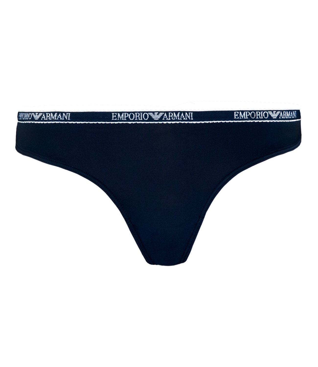 Emporio Armani String Thong Iconic Microfiber mit flachen Nähten