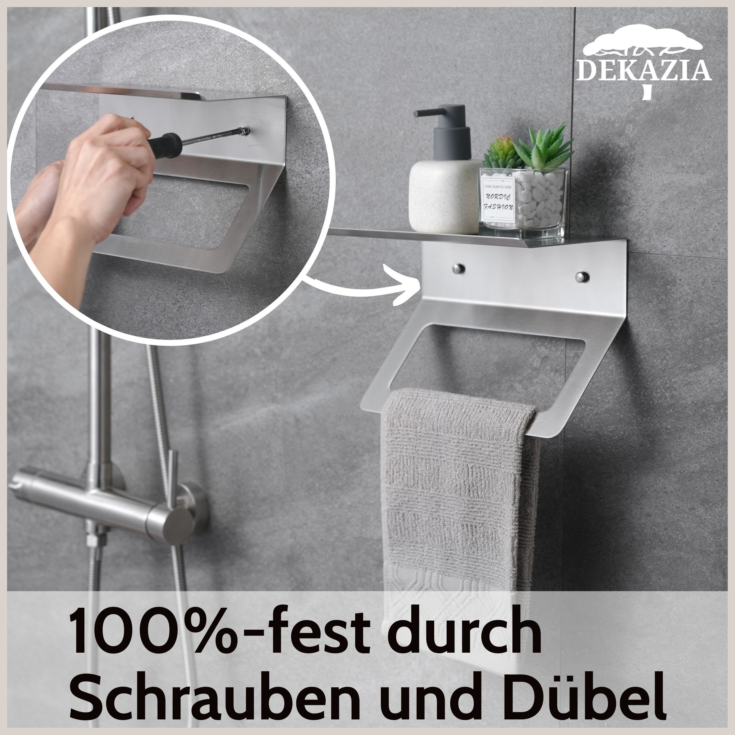 DEKAZIA Handtuchhalter Edelstahl, Badetuchhalter, Handtuchstange für günstig online kaufen