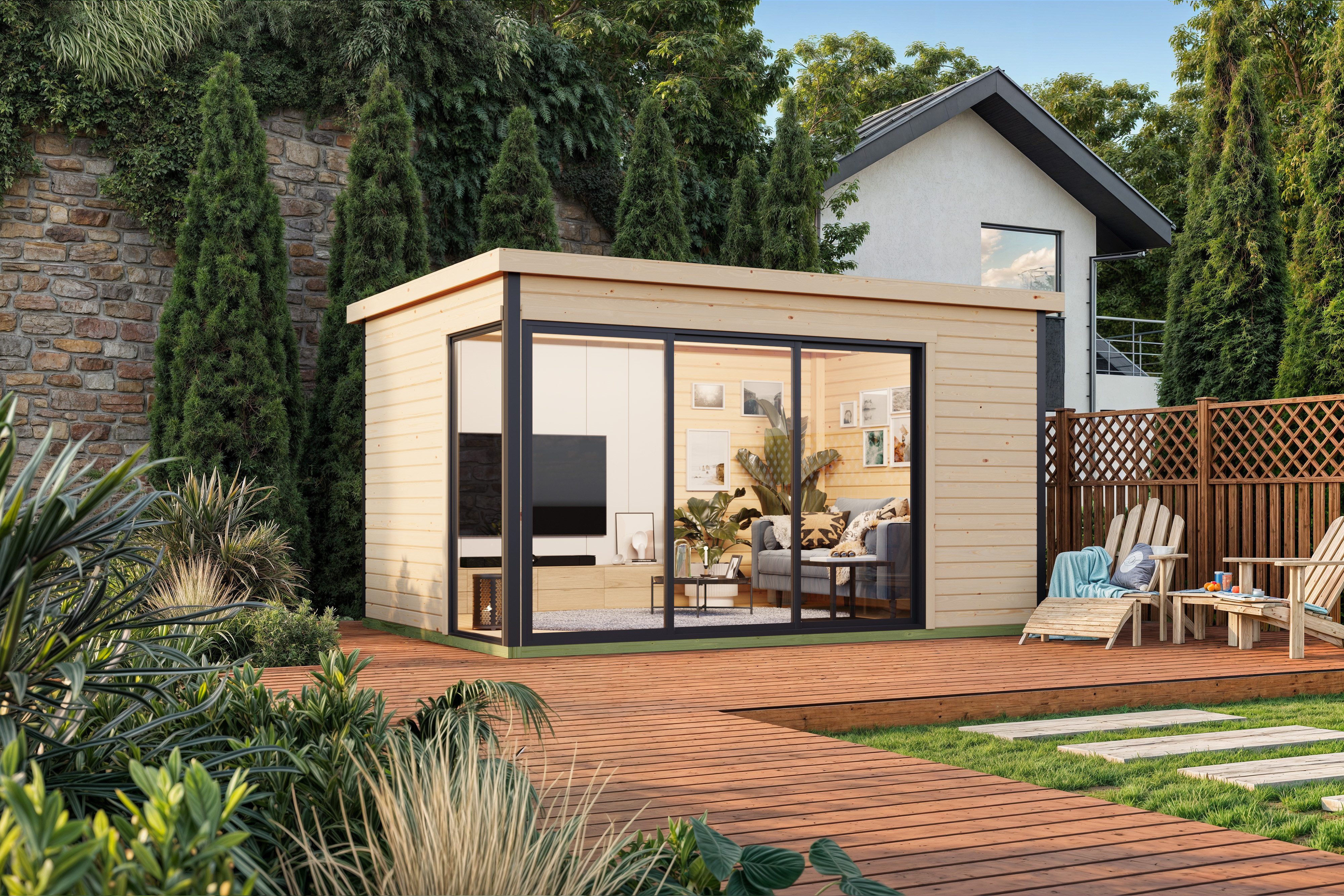 Nordic Holz Gartenhaus AUSTIN 6, BxT: 439,6x319,6 cm