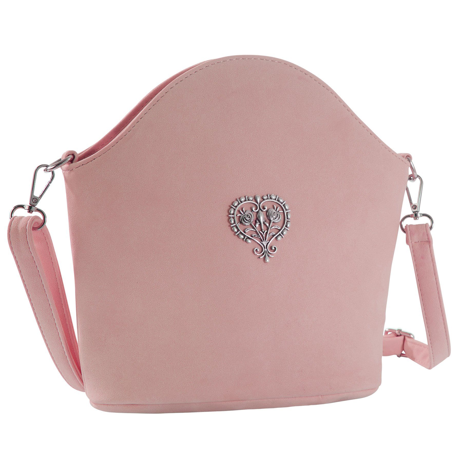 dressforfun Henkeltasche Handtasche Blütenherz rosa