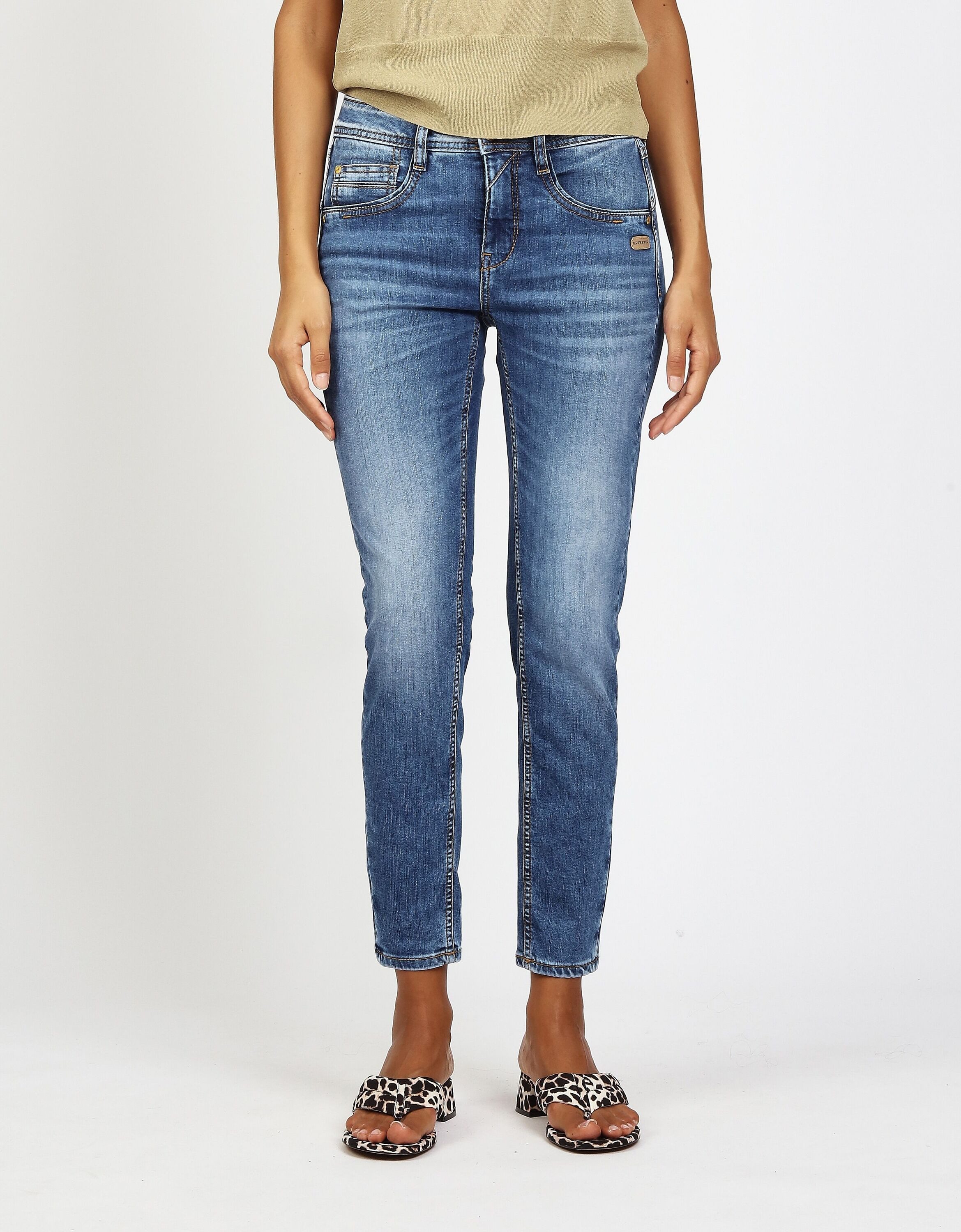 GANG Relax-fit-Jeans 94AMELIE CROPPED im 5-Pocket-Style