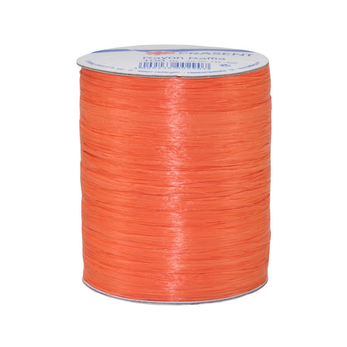 PRÄSENT Geschenkband PRÄSENT Bastband Rayon Raffia tangerine 100m