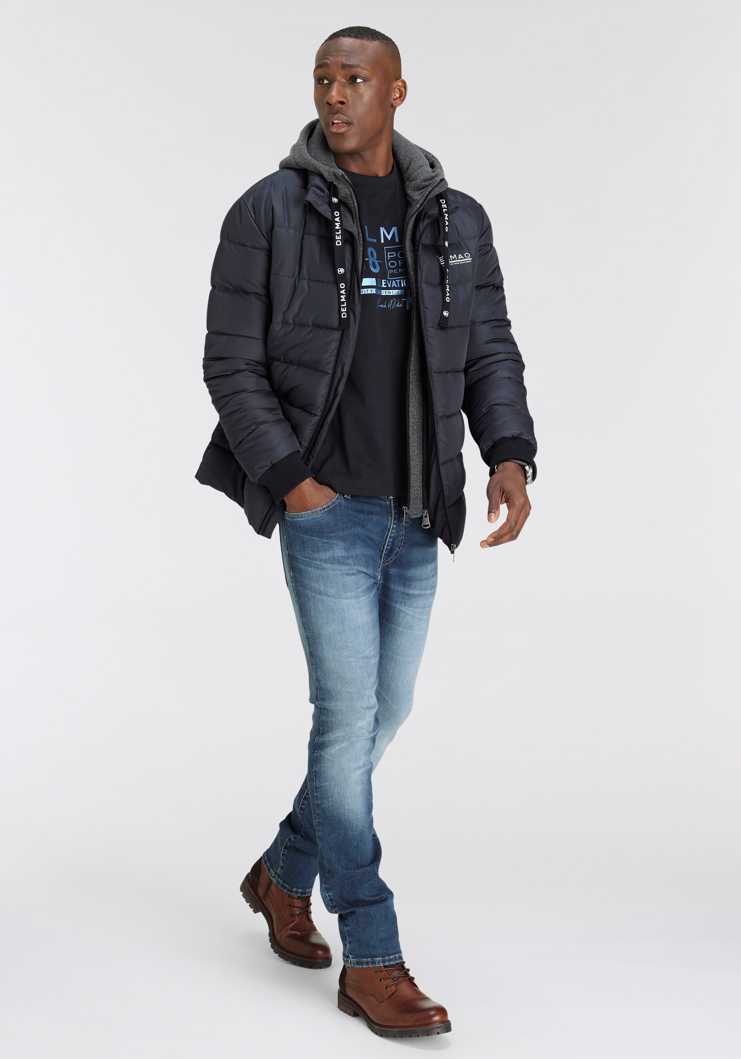 DELMAO Steppjacke für Übergang und kalte Tage, mit Fütterung, wasserabweisend
