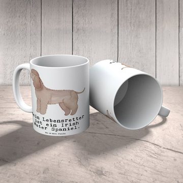 Mr. & Mrs. Panda Tasse Irish Water Spaniel Lebensretter - Weiß - Geschenk, Jagdhund, Welpe, Keramik, Langlebige Designs