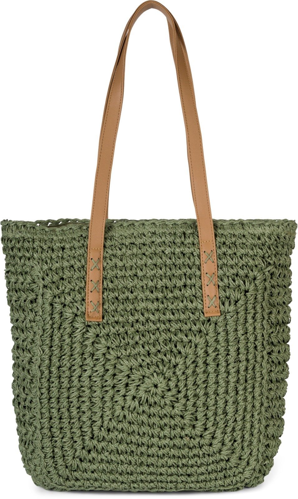styleBREAKER Schultertasche Papierstroh Schultertasche - Basttasche günstig online kaufen