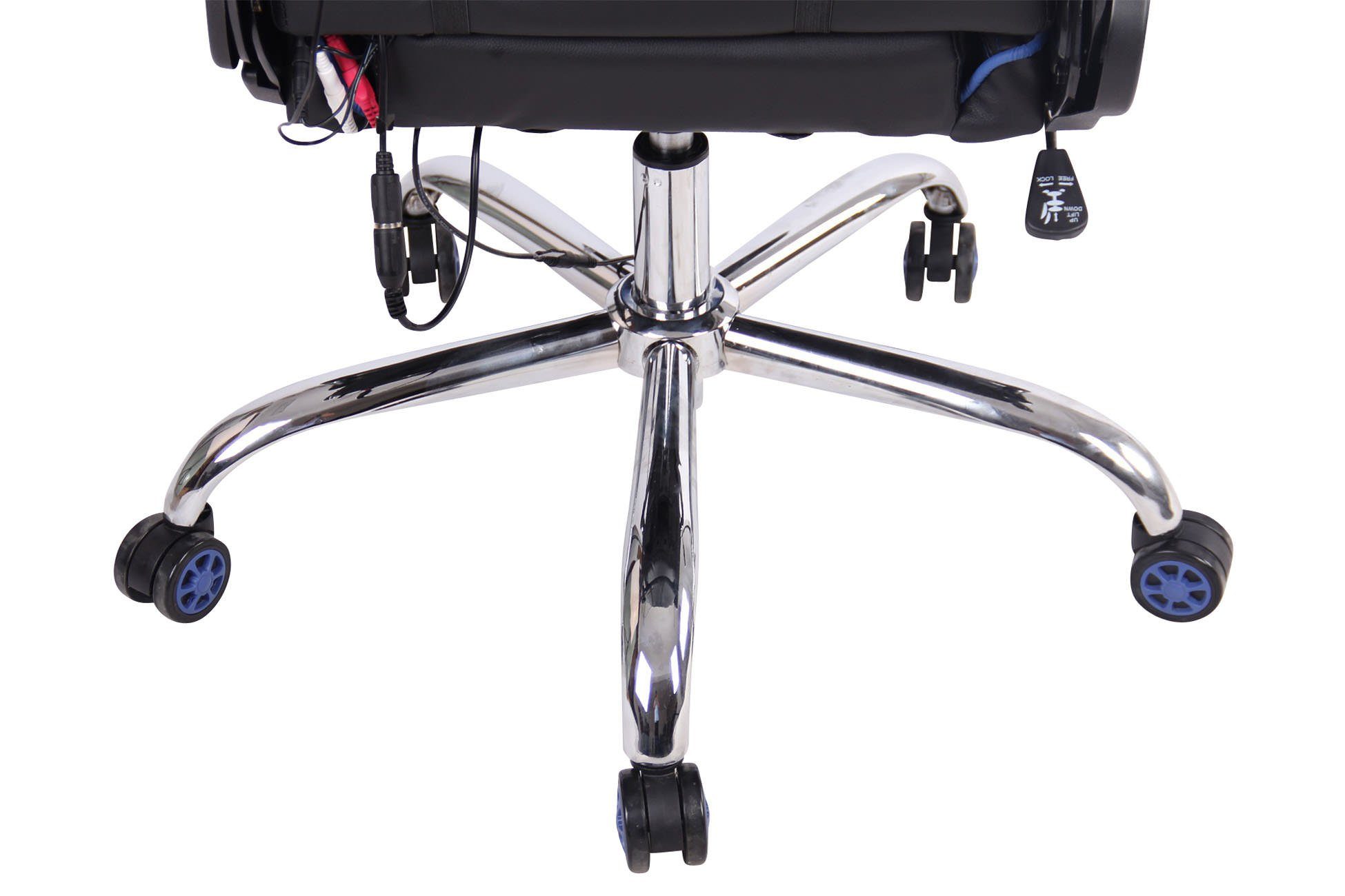 Gaming Kunstleder, Massagefunktion CLP Chair XM Limit schwarz/blau mit
