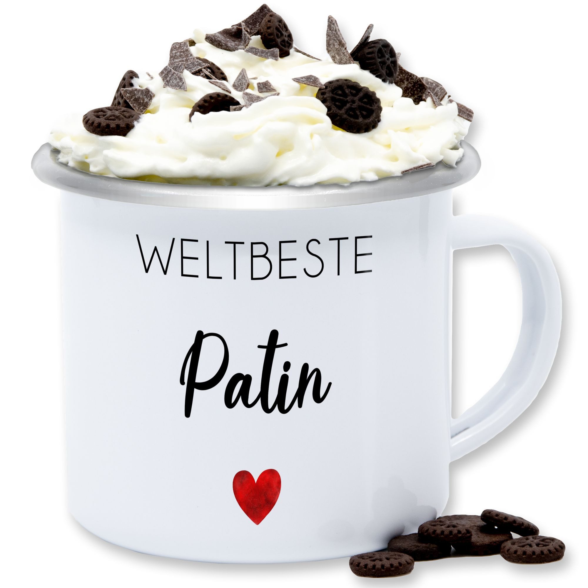 Shirtracer Tasse Weltbeste Patin, Geschenkidee für die beste Taufpatin der Welt, Gesc, Stahlblech, Patentante