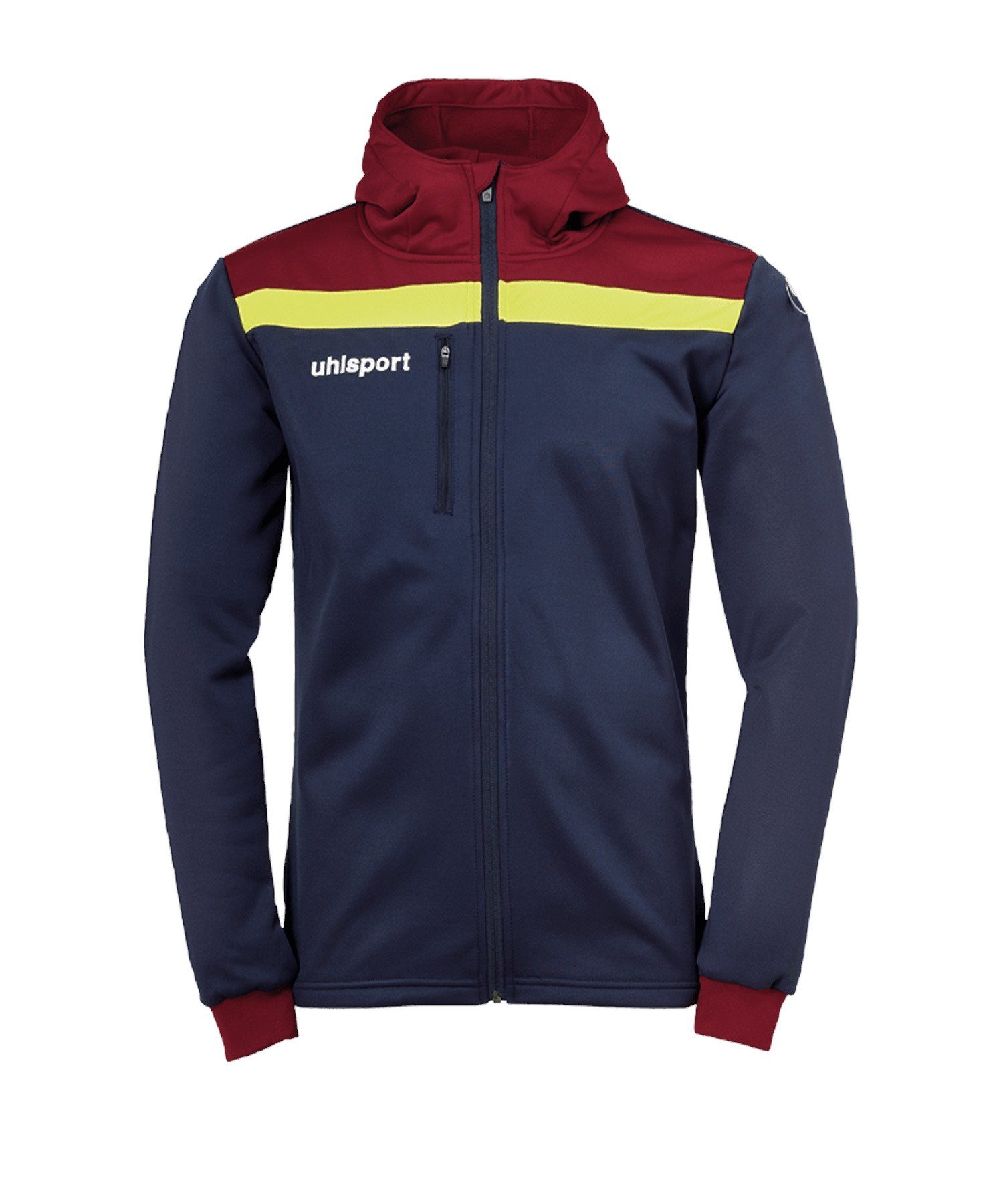 Kapuzenjacke blaurotgelb 23 uhlsport Offense Sweatjacke