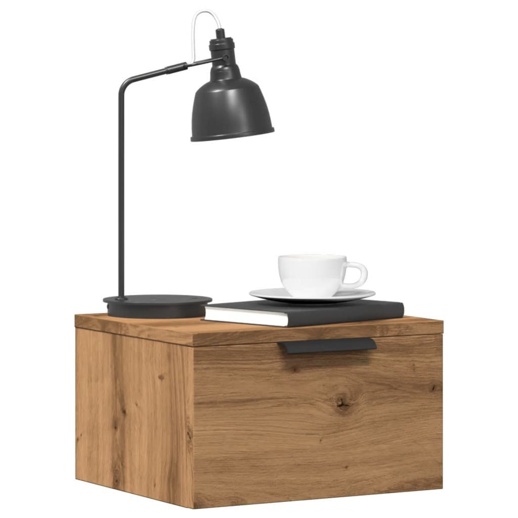 vidaXL Nachttisch Wand-Nachttisch Artisan-Eiche 34x30x20 cm (1-St)