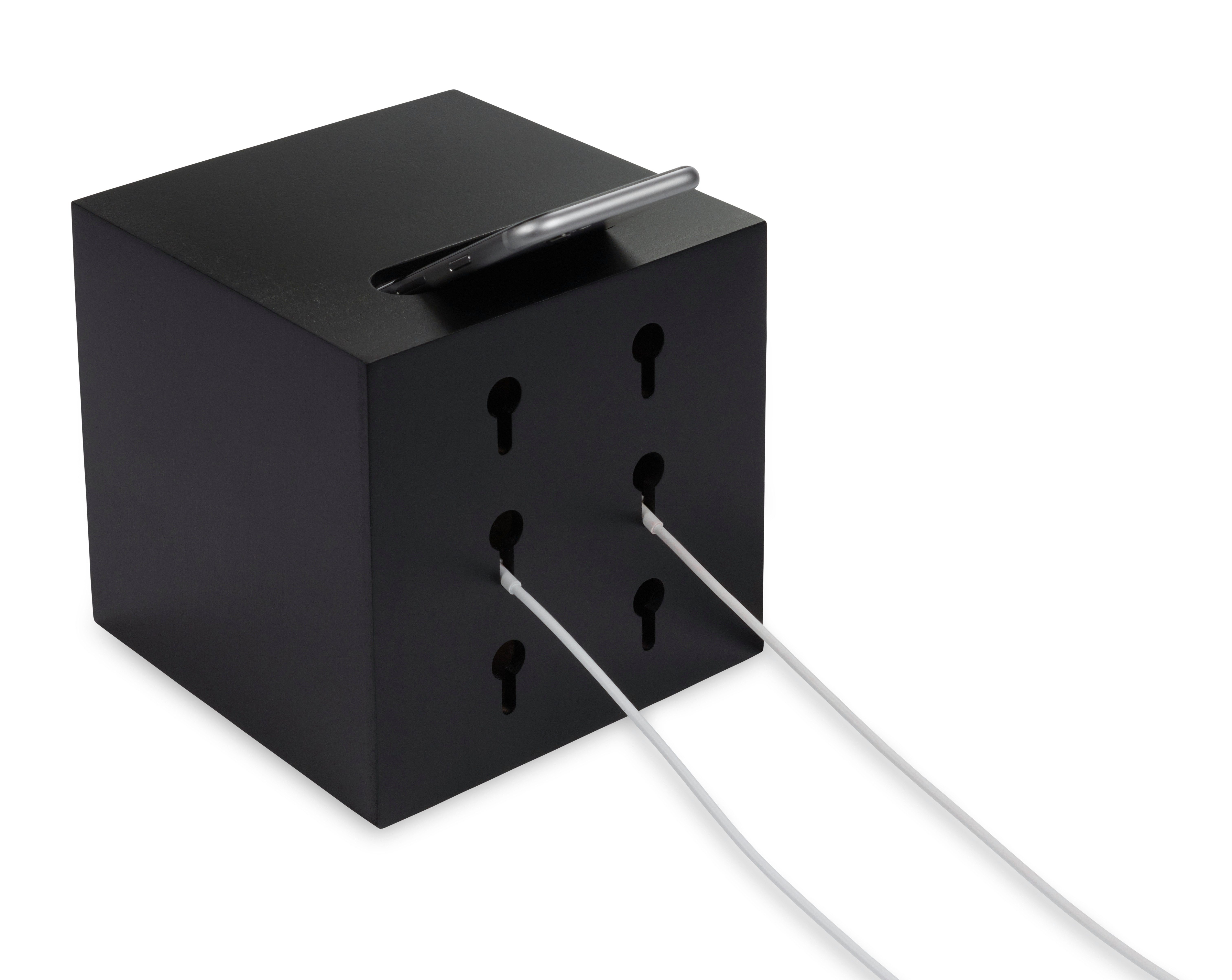Cubix Aufbewahrungsbox Handy-Aufbewahrung, Handy-Ladestation, Handy-Aufbewahrungsbox schwarz