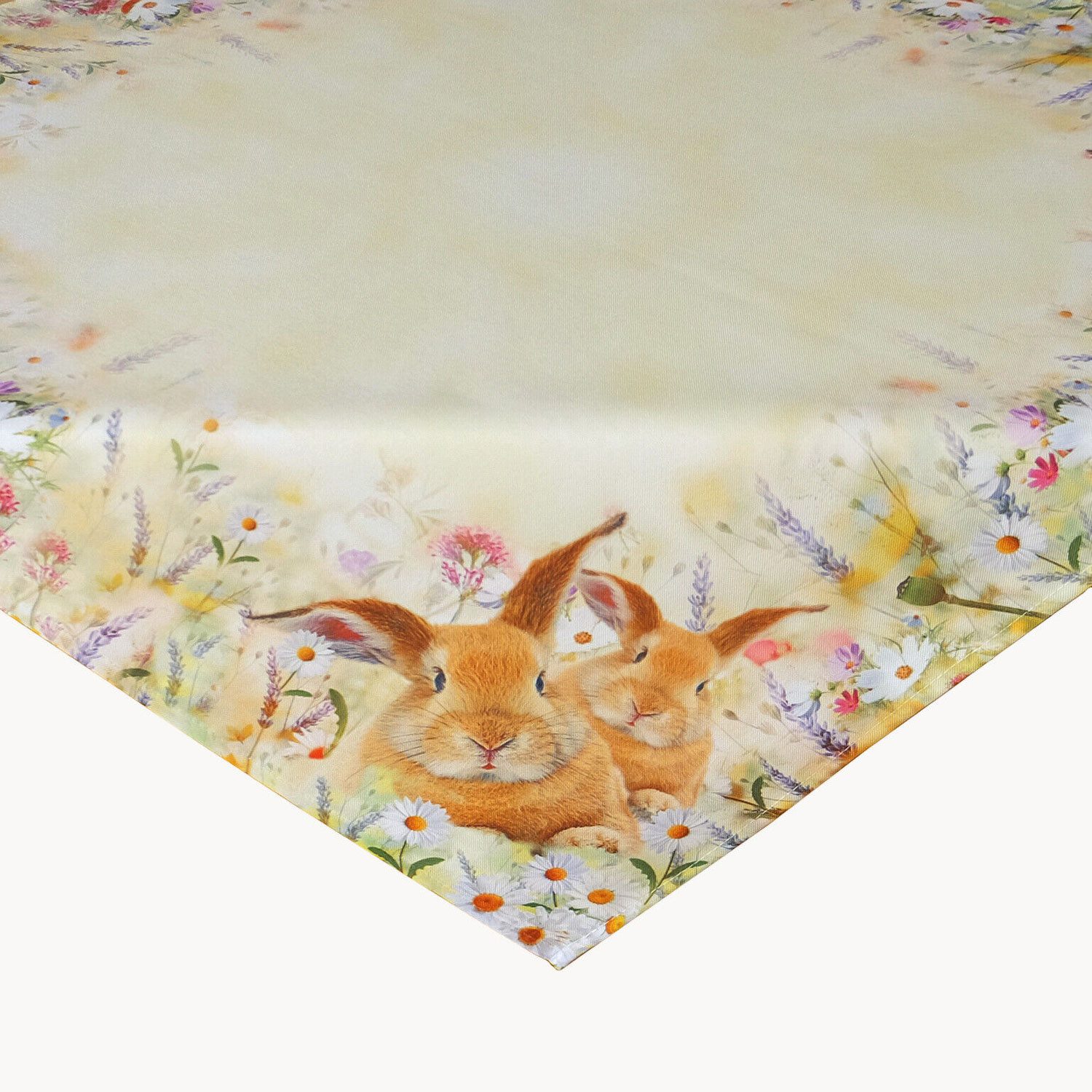 texpot Tischdecke Druck Osterhasen Wiese Ostern günstig online kaufen