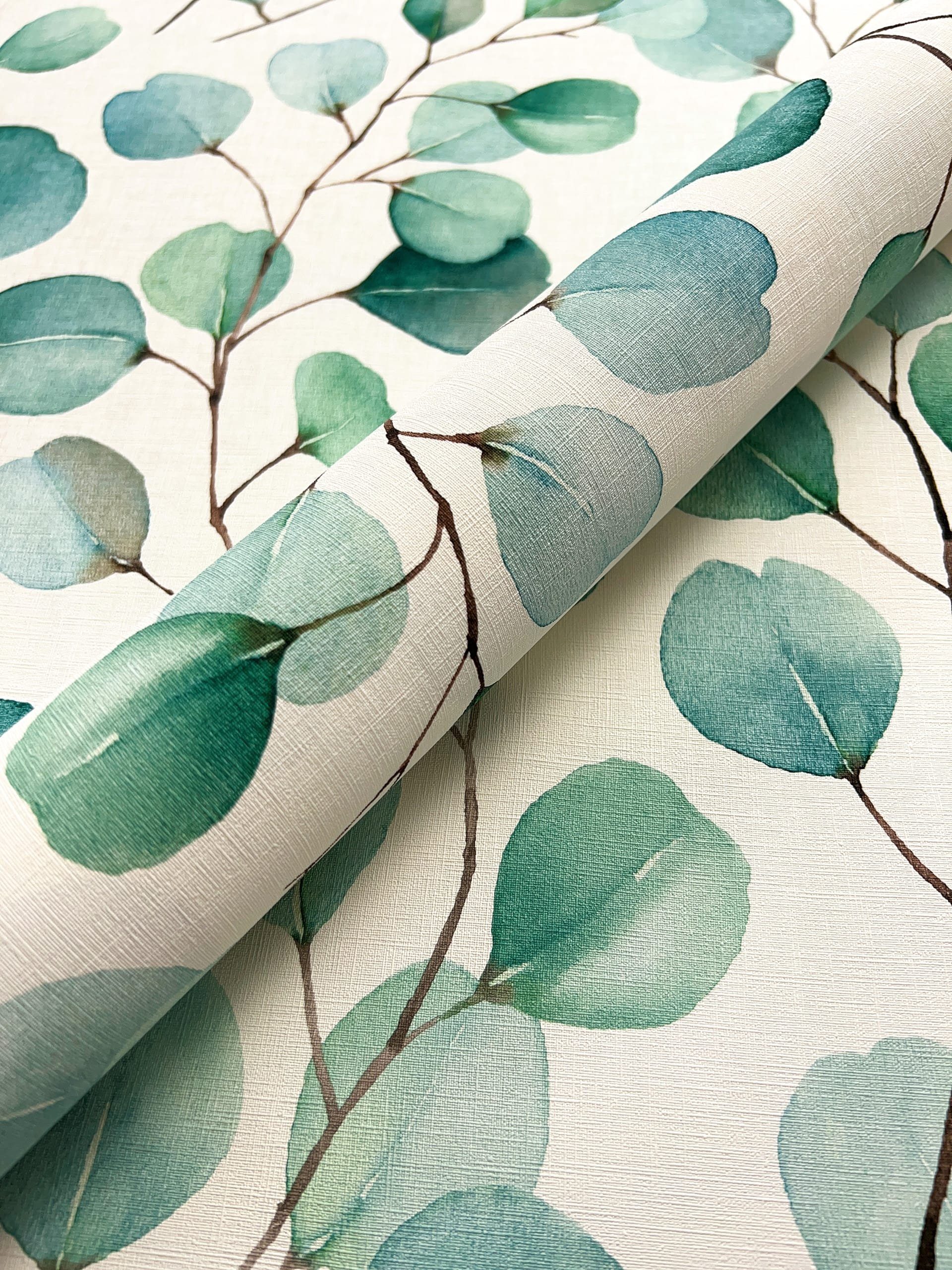 Newroom Vliestapete, Blau Tapete Floral Eukalyptus günstig online kaufen