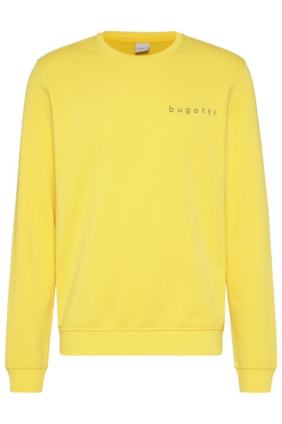 bugatti Sweatshirt 8650-35070 Hoher Anteil an hochwertiger Baumwolle, Modern Fit Gelb (620)