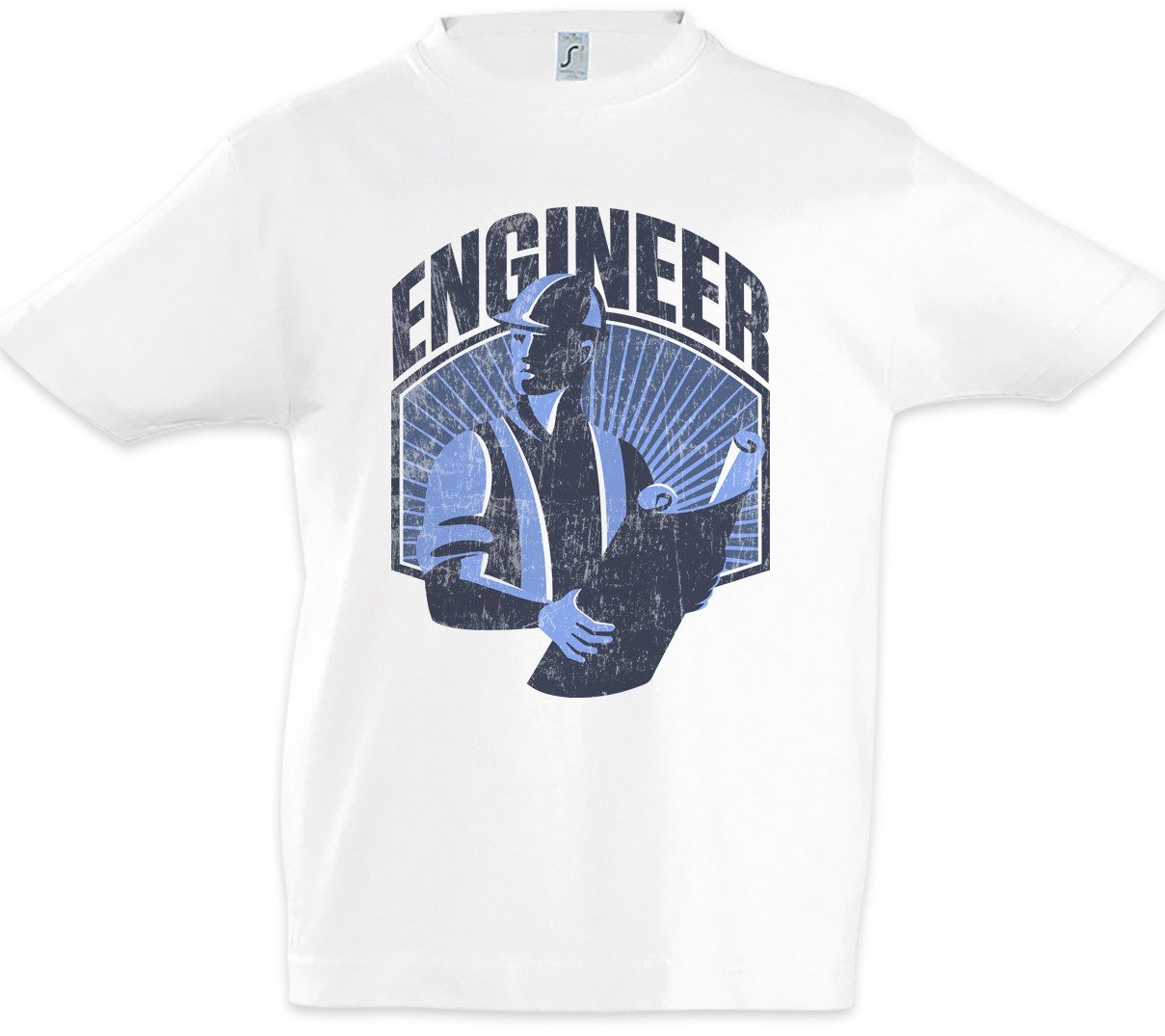 Print-Shirt Engineer I Kinder T-Shirt Ingenieur Bauleiter Architekt Polier