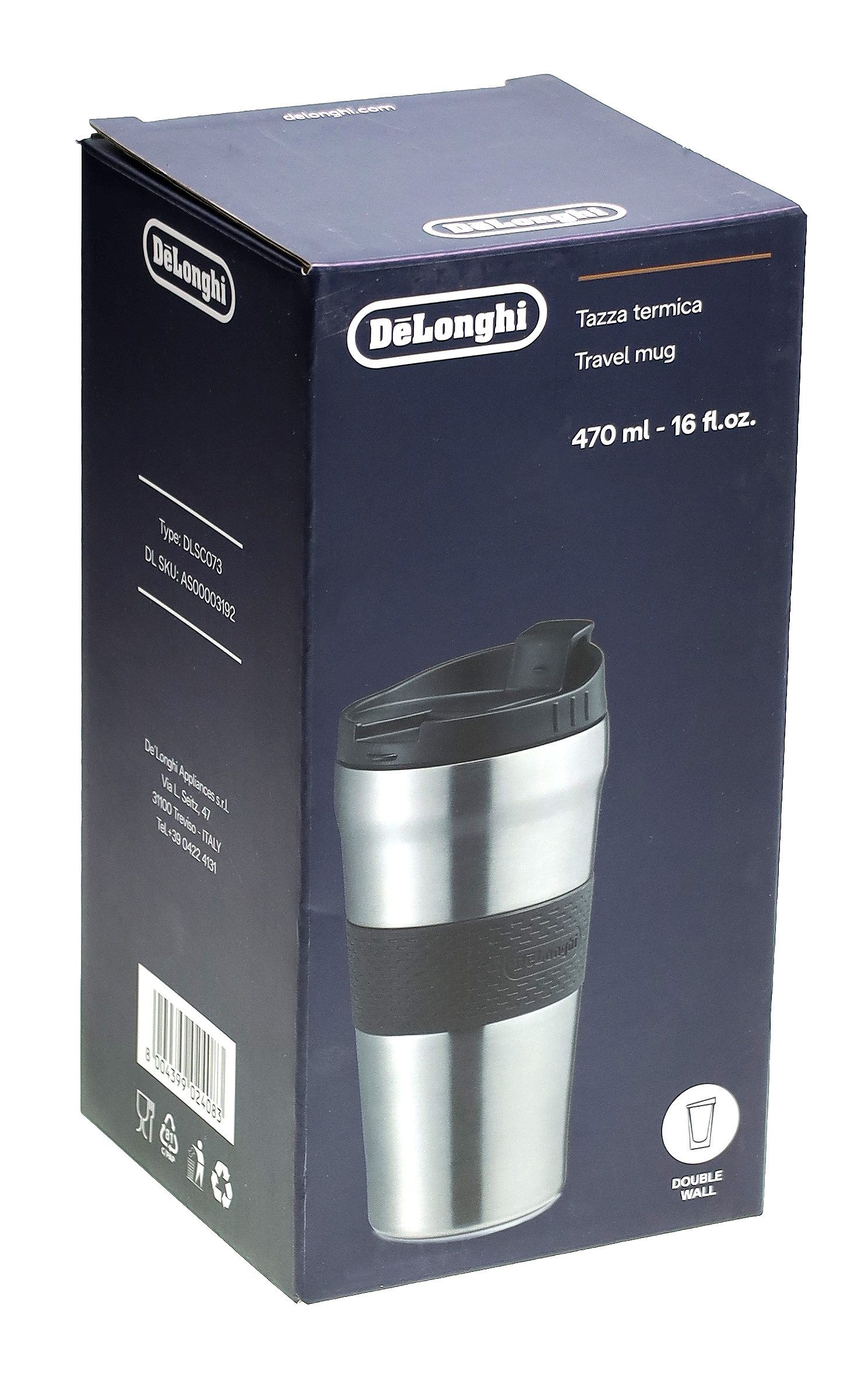 De'Longhi Messbecher DeLonghi AS00003192, DLSC073 Reisebecher, Isolierbecher, 470ml
