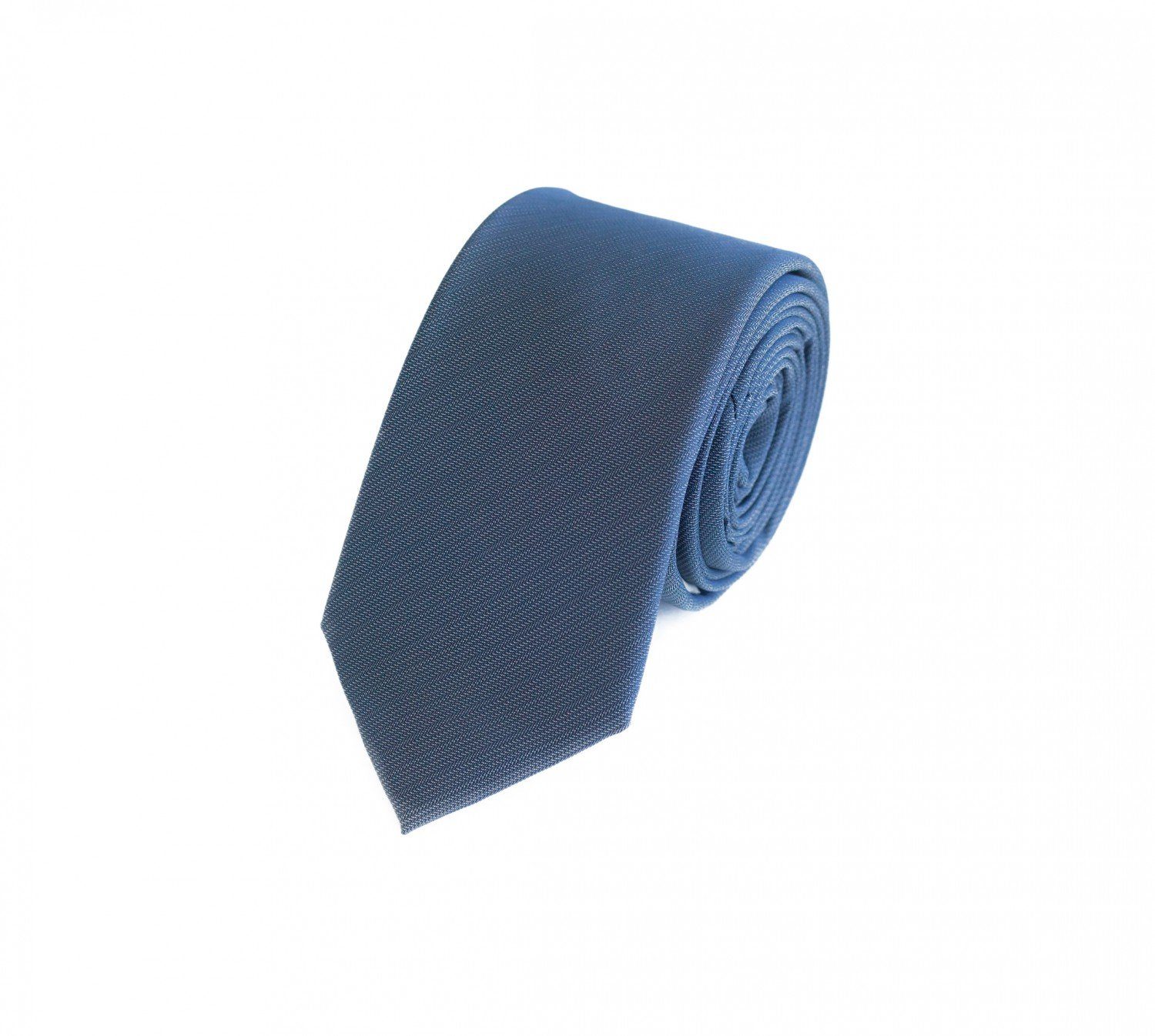 Unifarben) Krawatte (6cm), Herren elegante Fabio 6cm Dunkelblaue Edge Schlips Box, - Blau Schmal Krawatten Farini Night\'s - (ohne in