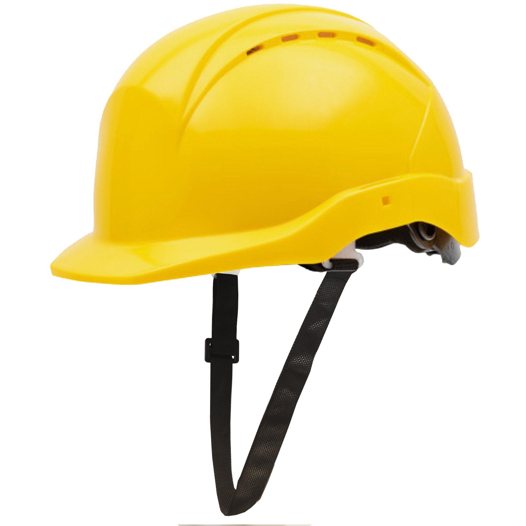 5 6-Punkt-Gurtband - Arbeitshelm Drehradsystem gelb mit GUARD (Art.22-950), und Drehradsystem Sicherheitshelm