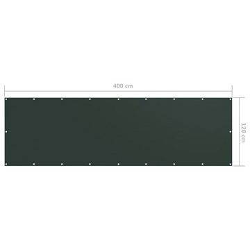 furnicato Sonnenschirm Balkon-Sichtschutz Dunkelgrün 120x400 cm Oxford-Gewebe