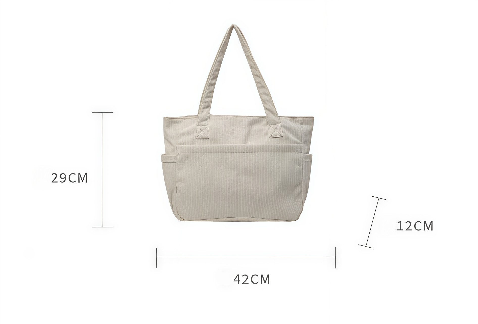 FOUORTUNATE-BEE Umhängetasche Große Cord Schultertasche Damen – Stilvoll für Alltag & Büro, Cord Shopper Damen Groß – Modische Tasche für Beruf & Freizeit – Bild 2 von 5