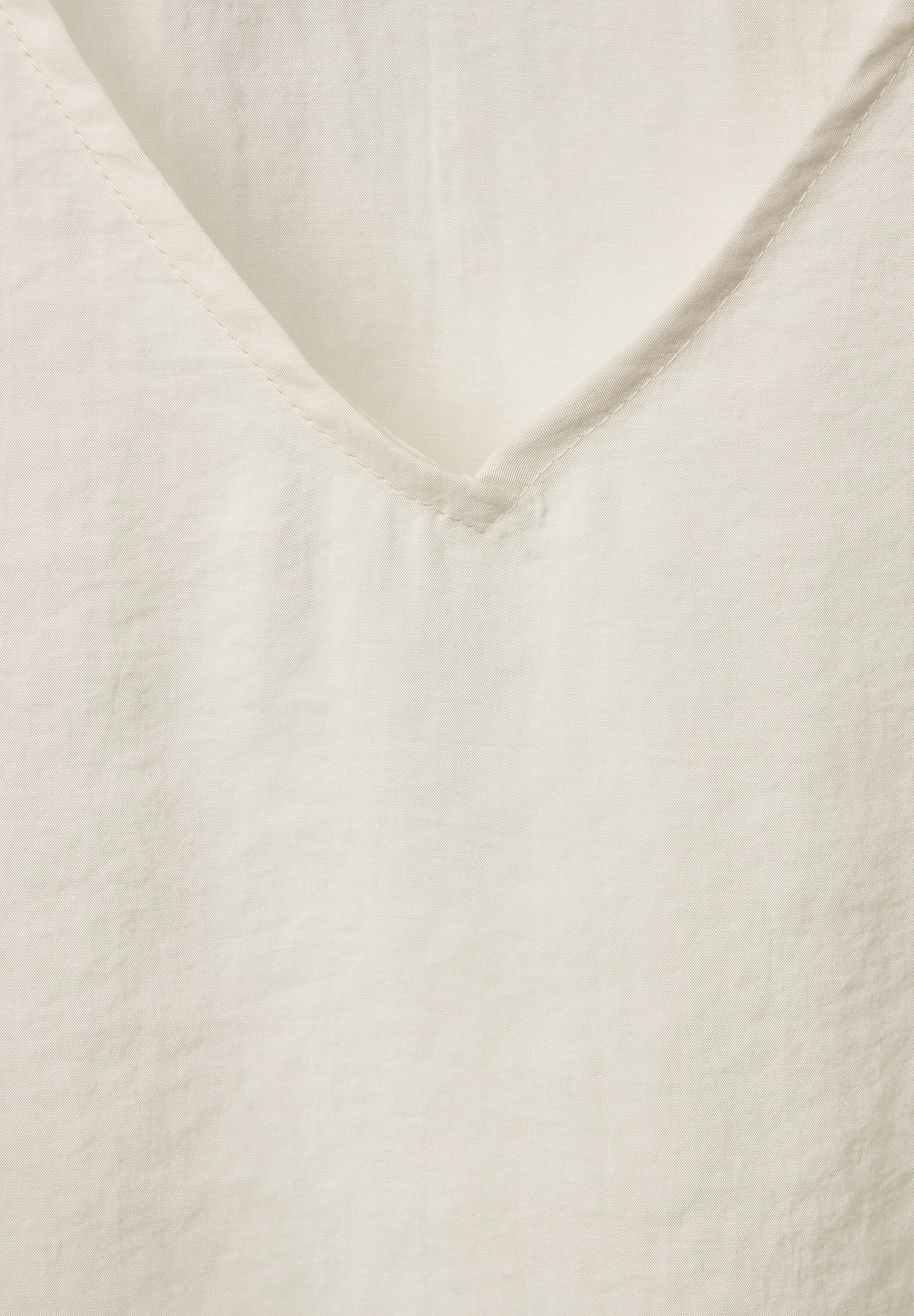 STREET Shirtbluse V-Ausschnitt lucid ONE mit white
