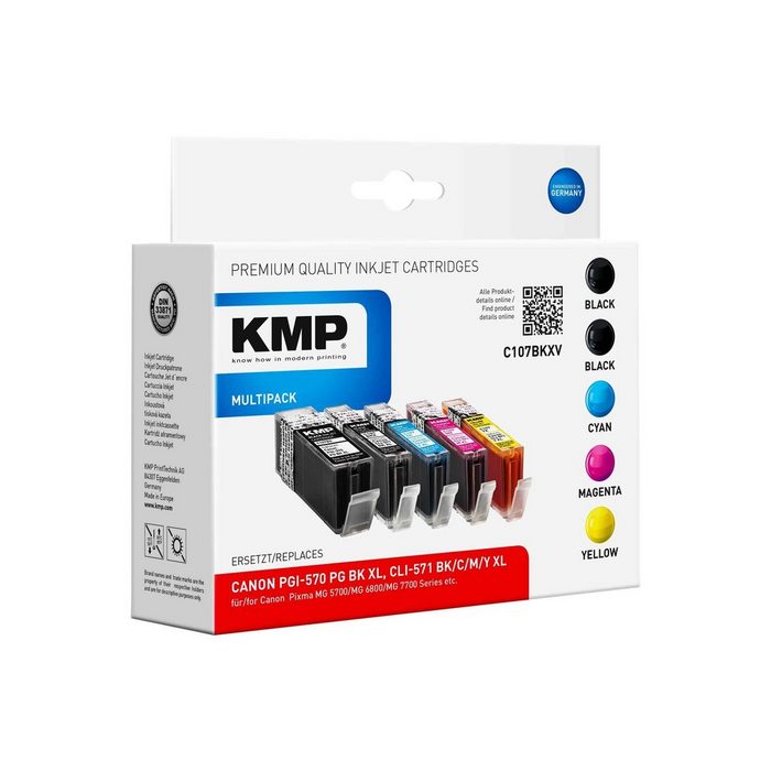 KMP Canon CLI-570XL/571XL V-Pack Tintenpatrone