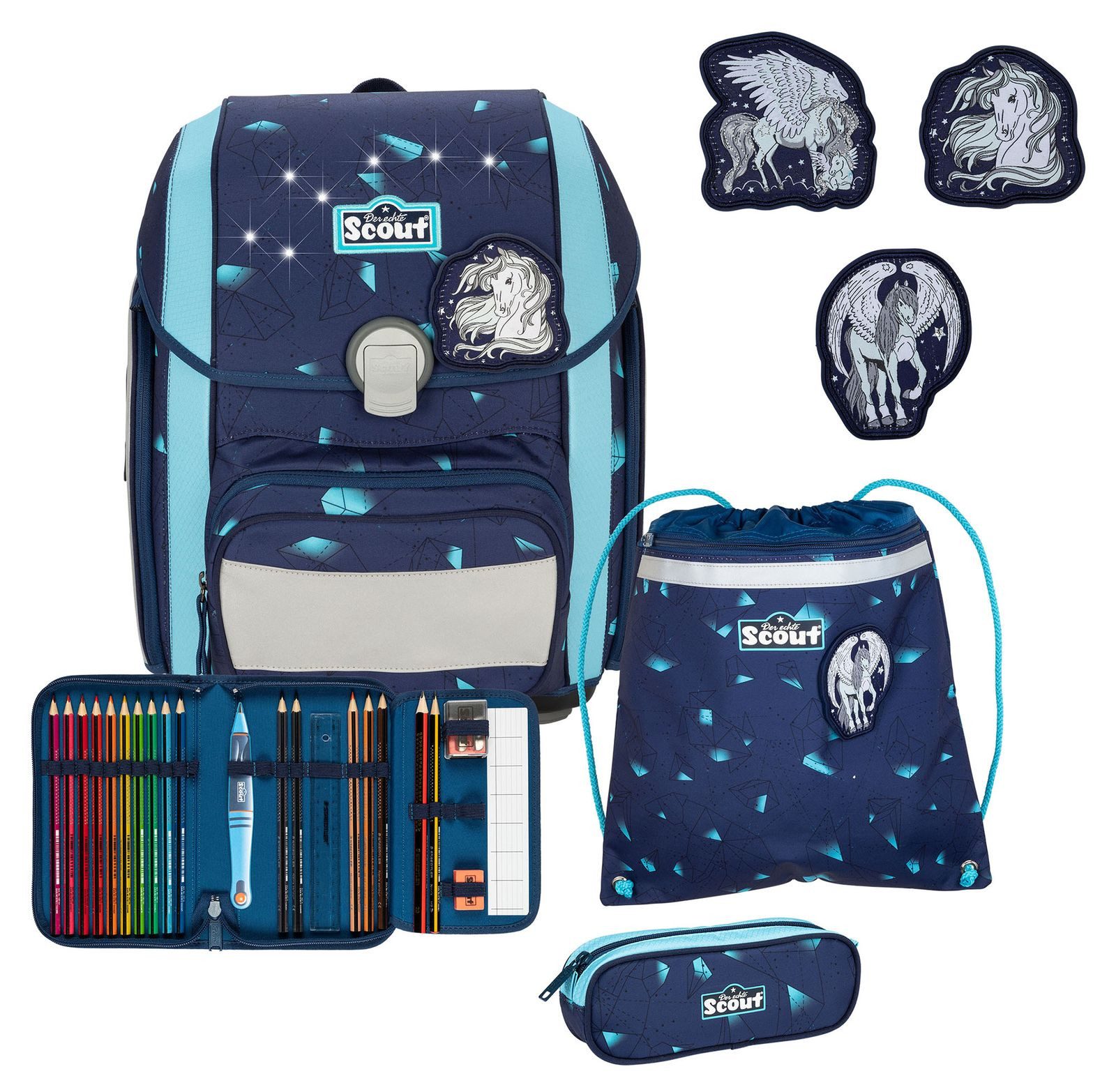Scout Schulranzen Genius Set 4-teilig (Set, 4-tlg)