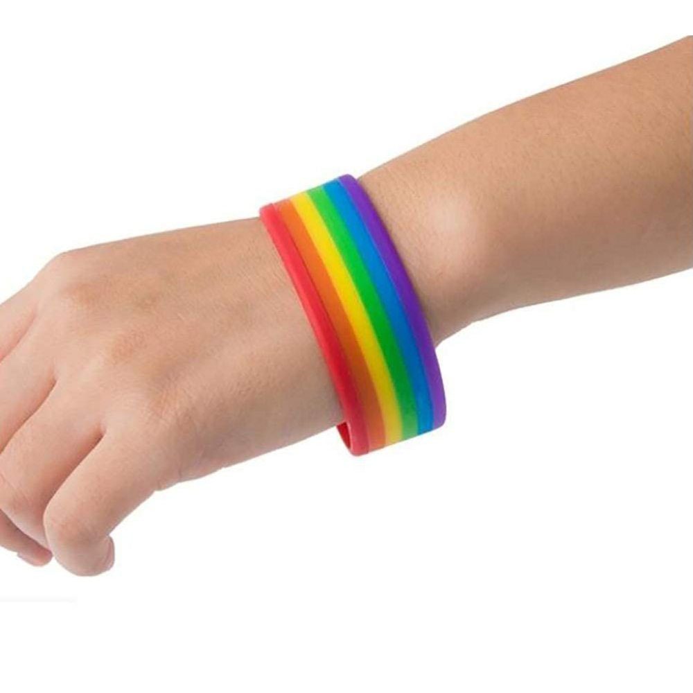 Jormftte Wickelarmband Regenbogen Armbänder Gummi,Armband aus (2-tlg)