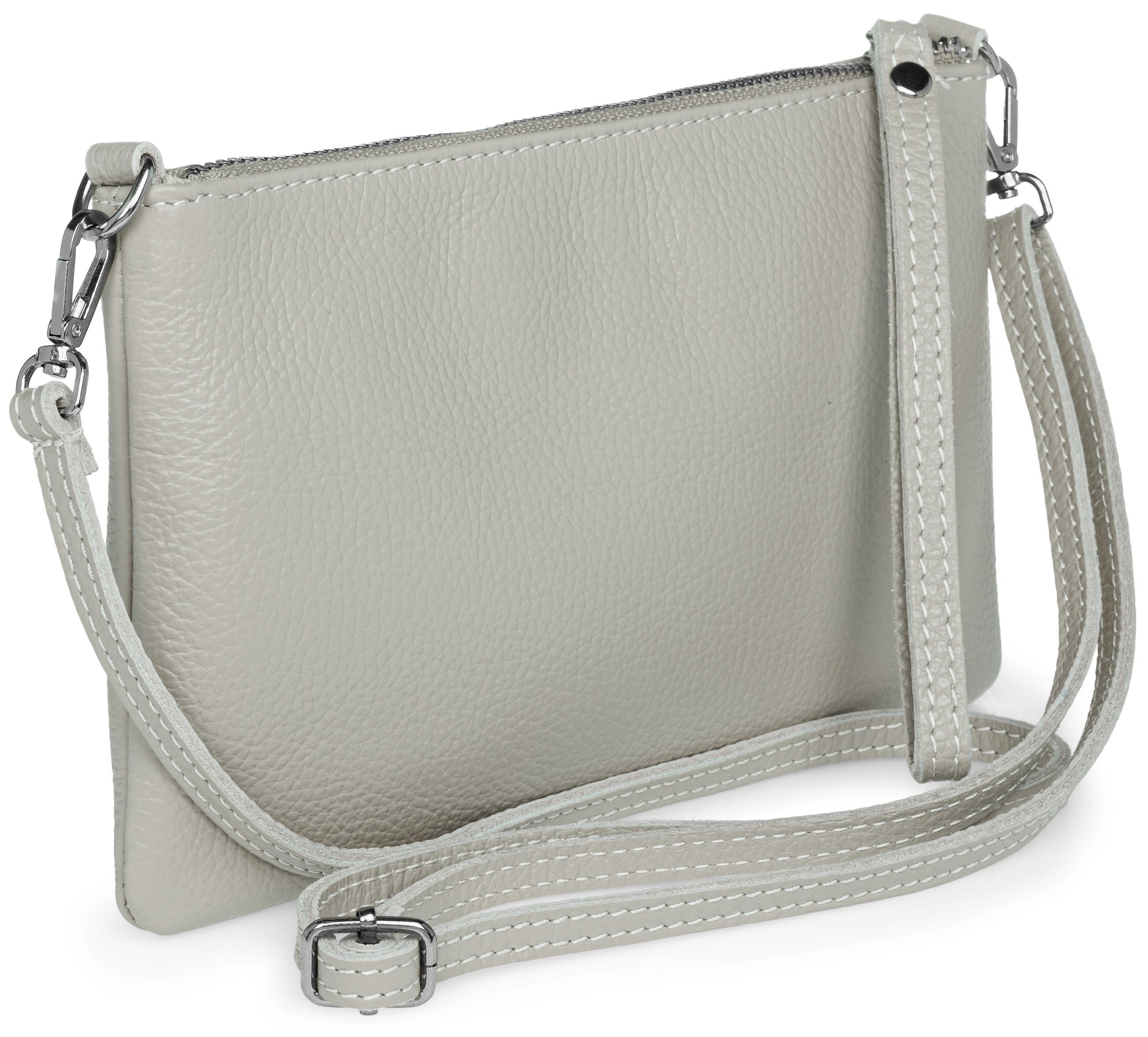Caspar Clutch Abendtasche Kompakte Damen Leder Tasche - CLASSIC LINE - Modell No.834, leicht, elegant & unempfindlich - 100% Echtleder - Handmade in Italy