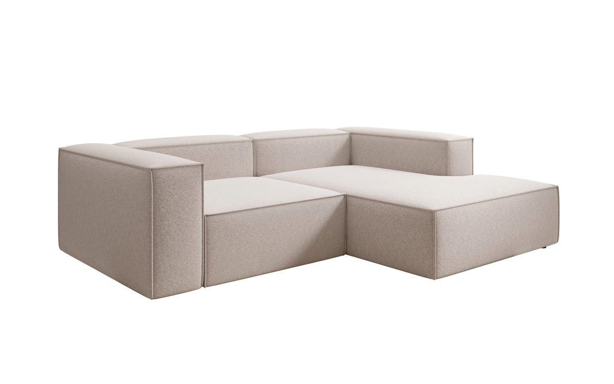 Luxusbetten24 Sofa Designer Sofa Lesley L Mini, mit Bezug aus Strukturstoff