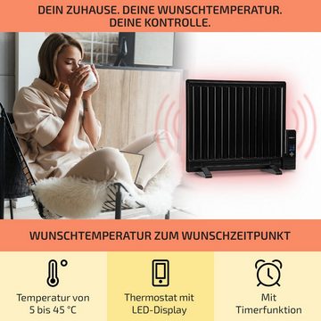 ONECONCEPT Heizstrahler Wallander, 600 W, Ölradiator Thermostat Radiator elektrisch energiesparend Heizkörper