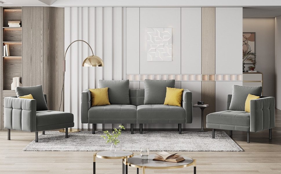 Yaheetech Schlafsofa 2-Sitzer-Sofa mit Sitz- & Liege- & Schlafmodus, Klapps günstig online kaufen