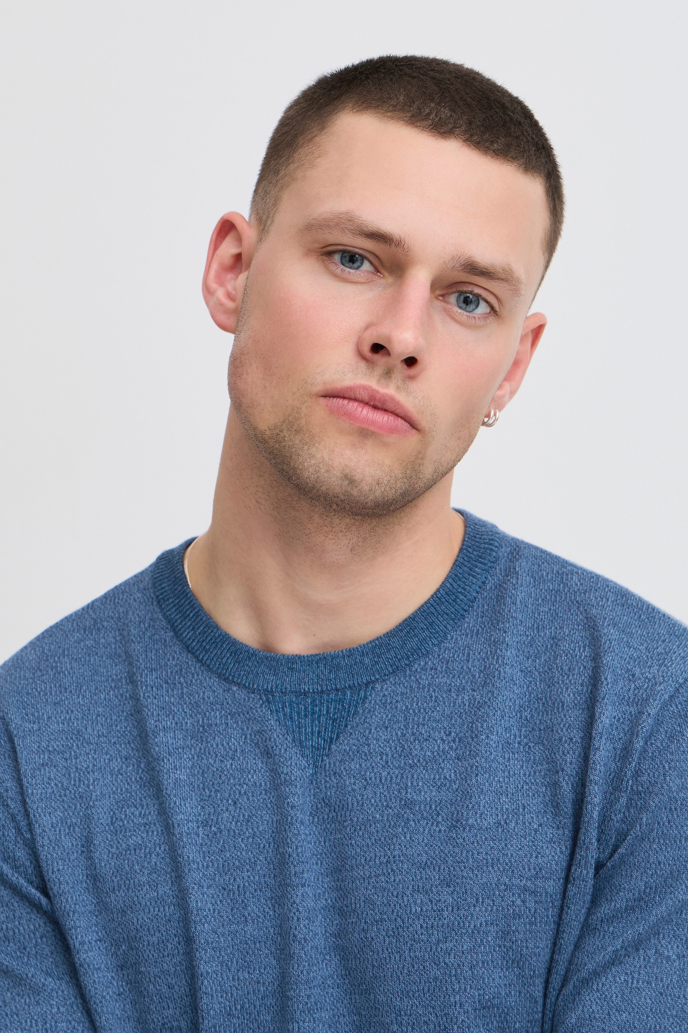 Blend Rundhalspullover Pullover Kunstfaser